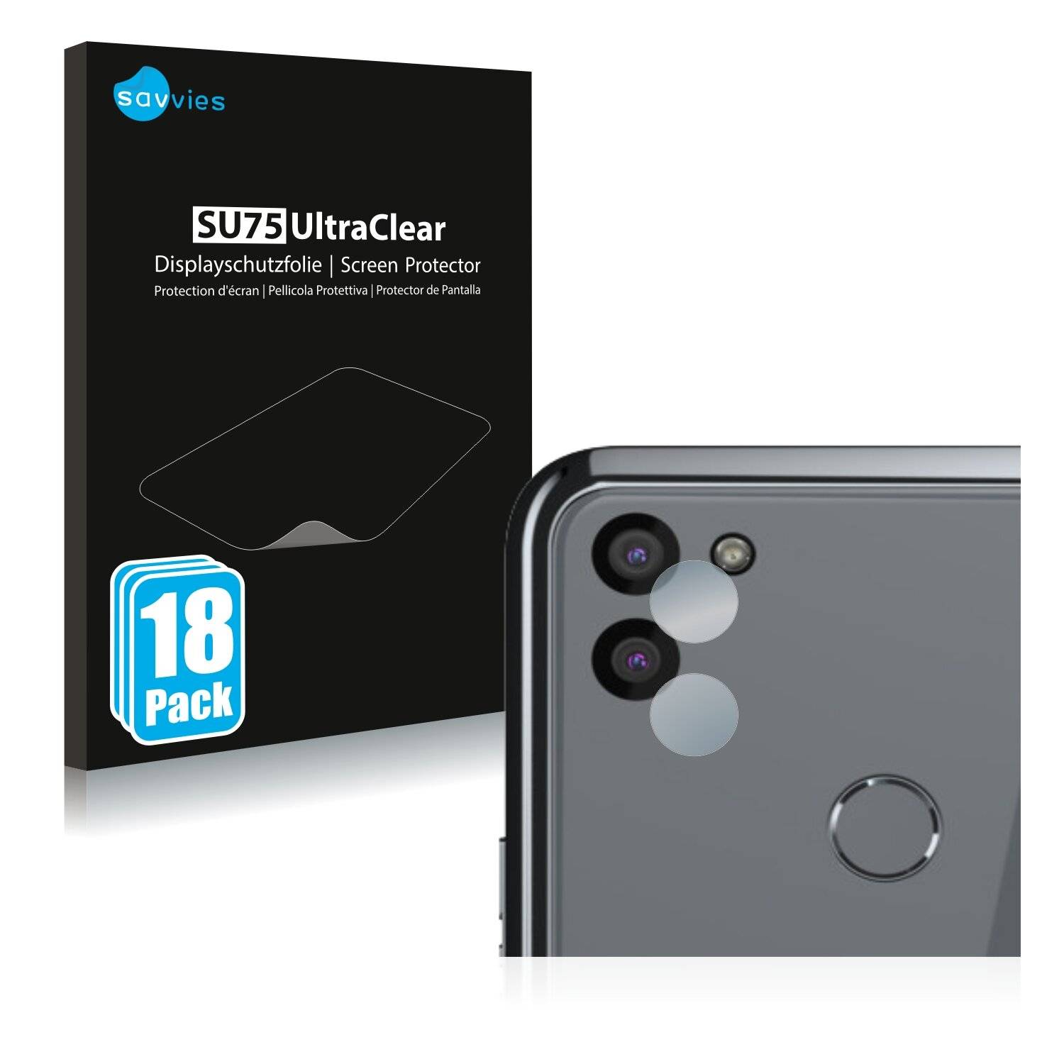 18x Savvies SU75 Displayschutzfolie für Gigaset GS5 (NUR