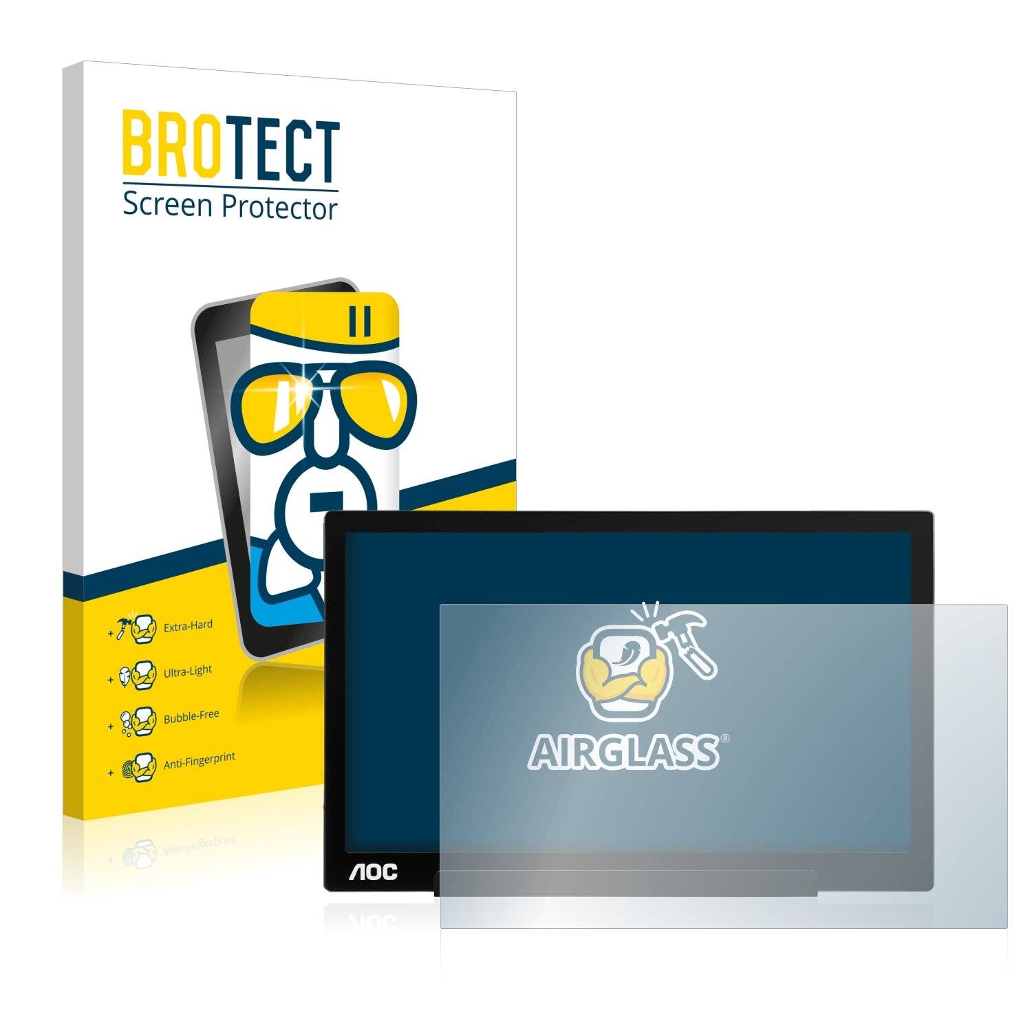 BROTECT AirGlass Schutzglas Folie für AOC