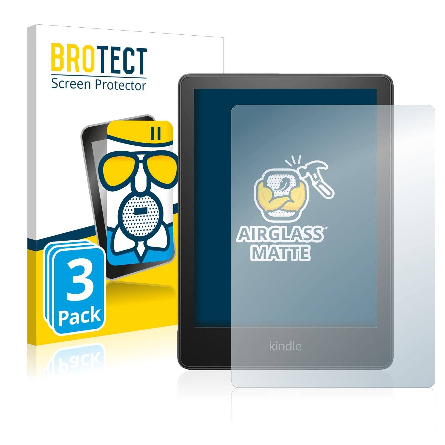 3x BROTECT AirGlass Matte Schutzglas Folie für Amazon Kindle Paperwhite 2021 (11.