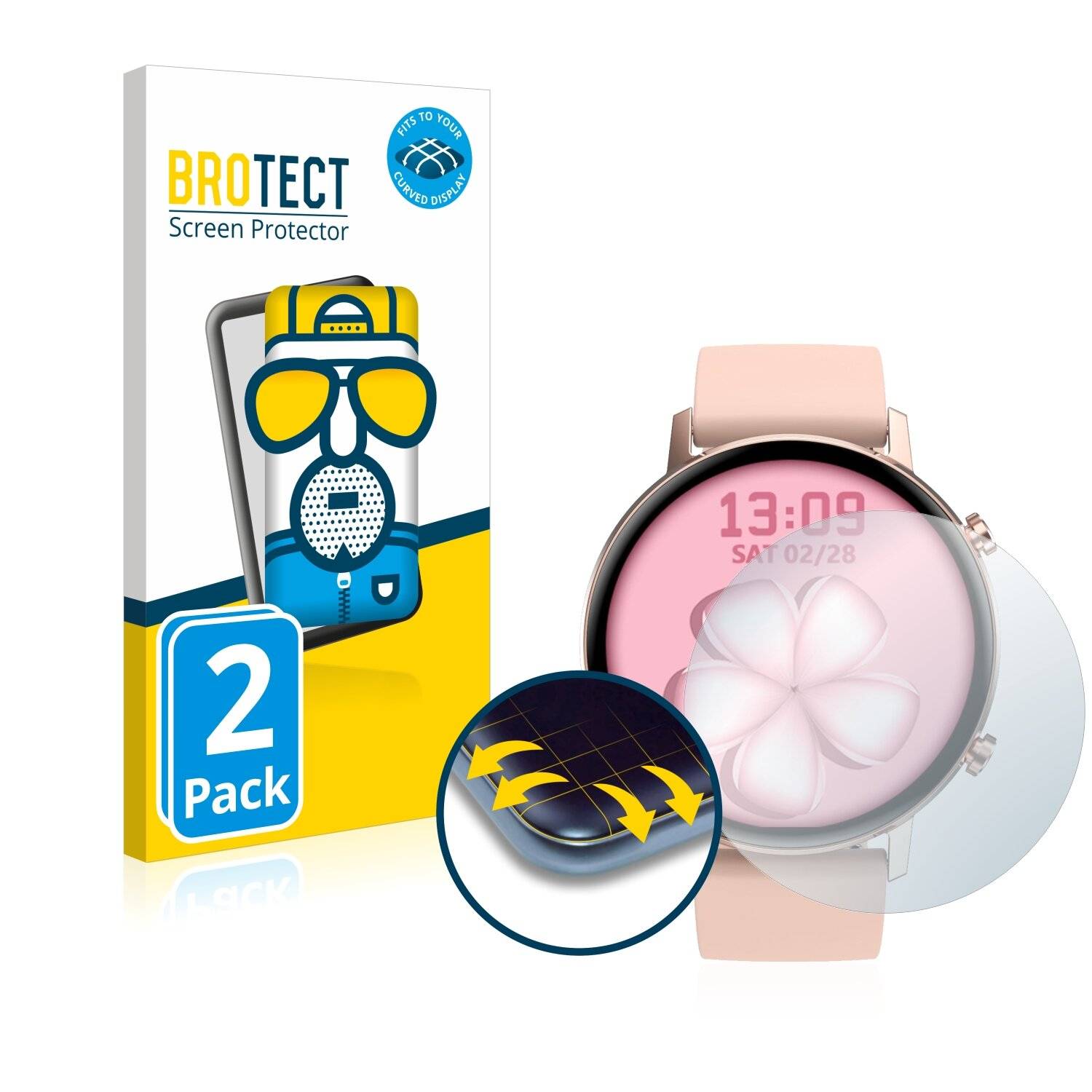 2x BROTECT Flex Matte Full-Cover Displayschutzfolie für Levowatch