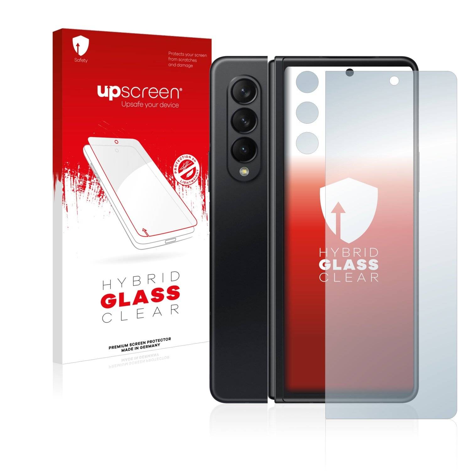 upscreen Hybrid Glass Clear Premium Schutzglas Folie für Samsung Galaxy Z Fold 3 5G