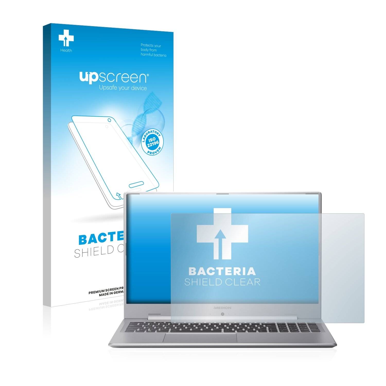 upscreen Bacteria Shield Clear Premium Antibakterielle Displayschutzfolie für Medion Akoya