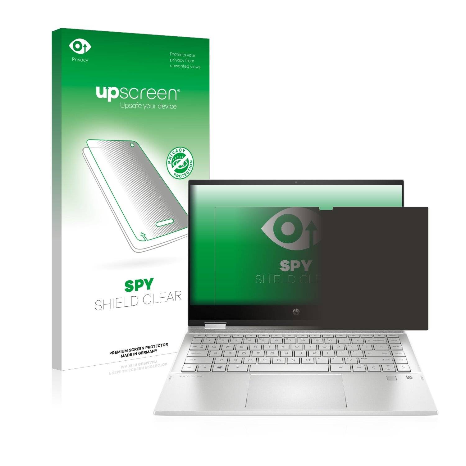 upscreen Spy Shield Clear Premium Blickschutzfolie für HP Pavilion x36