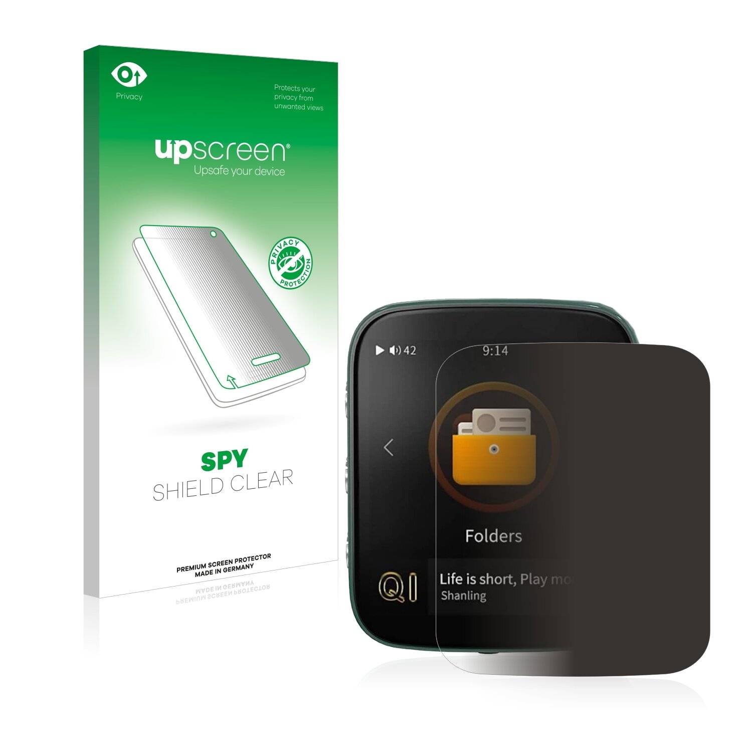 upscreen Spy Shield Clear Premium Blickschutzfolie für Shanling