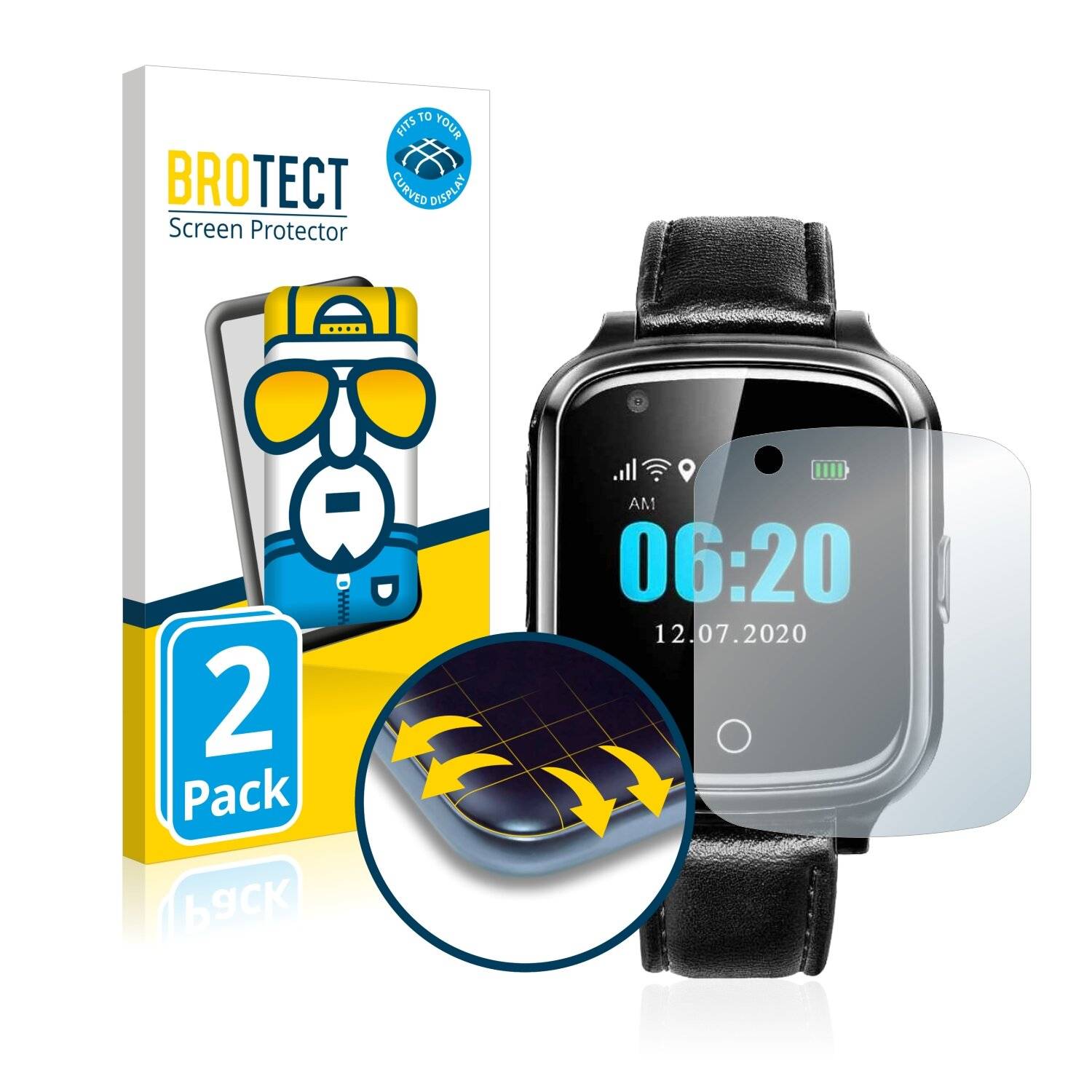 2x BROTECT Flex Full-Cover Displayschutzfolie für Vidimensio