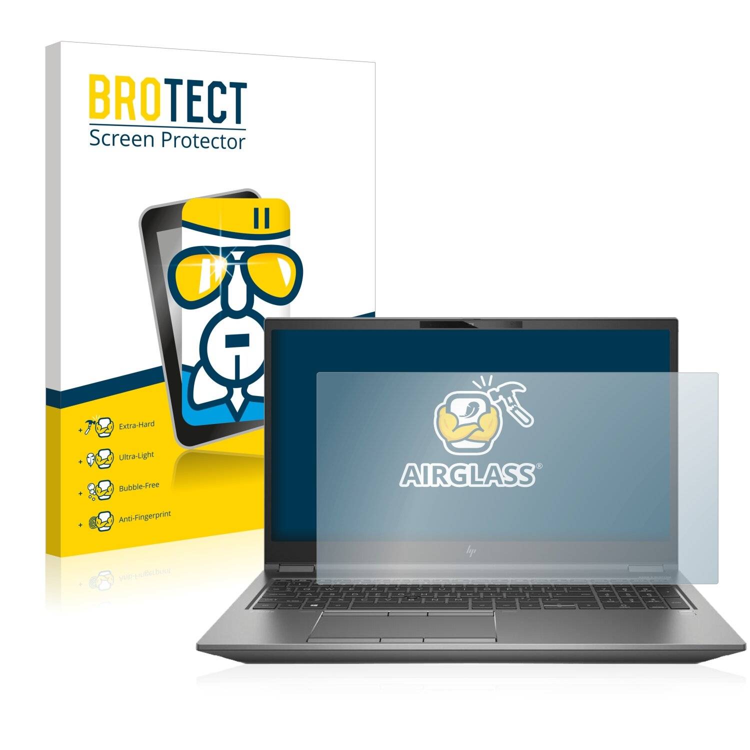 BROTECT AirGlass Schutzglas Folie für HP ZBook Fury 17 G7