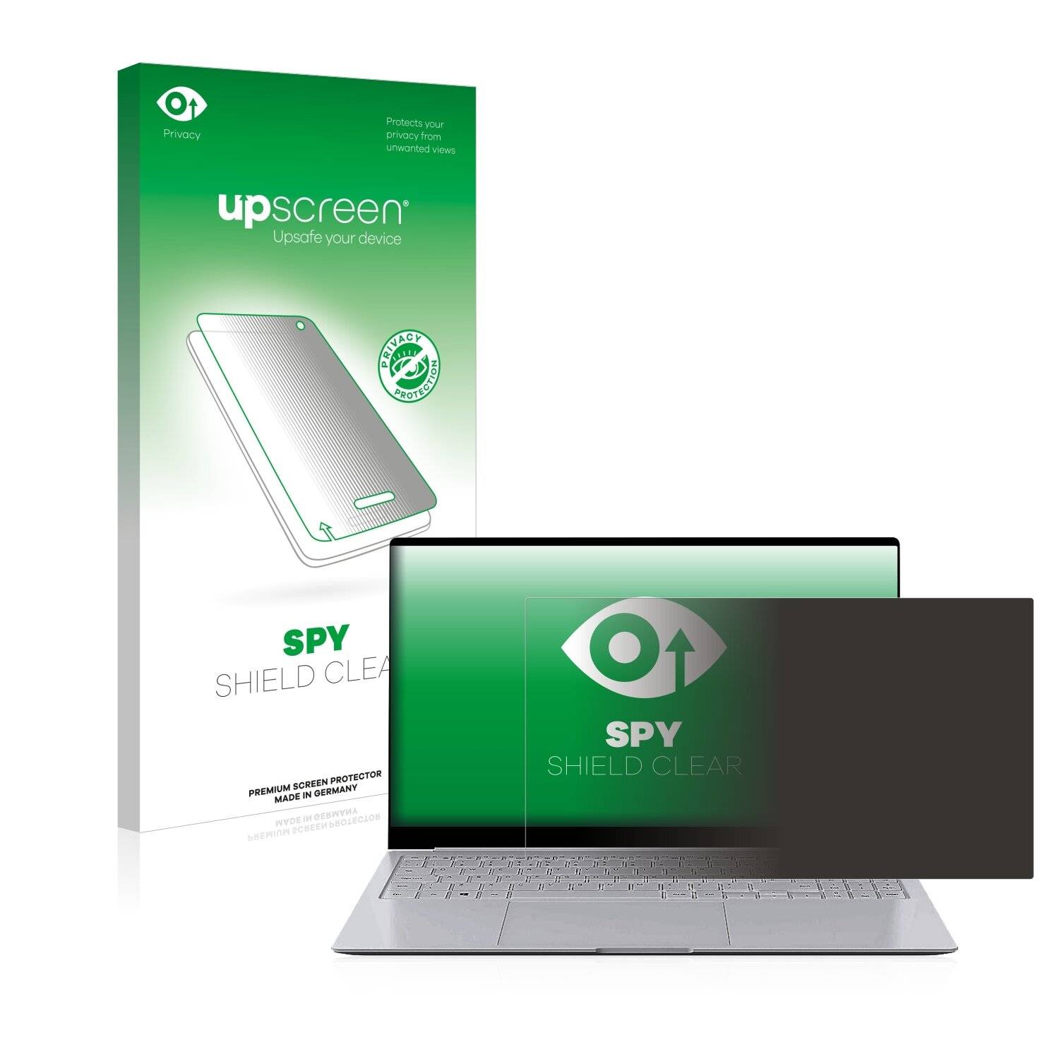 upscreen Spy Shield Clear Premium Blickschutzfolie für Samsung Galaxy Book Pro