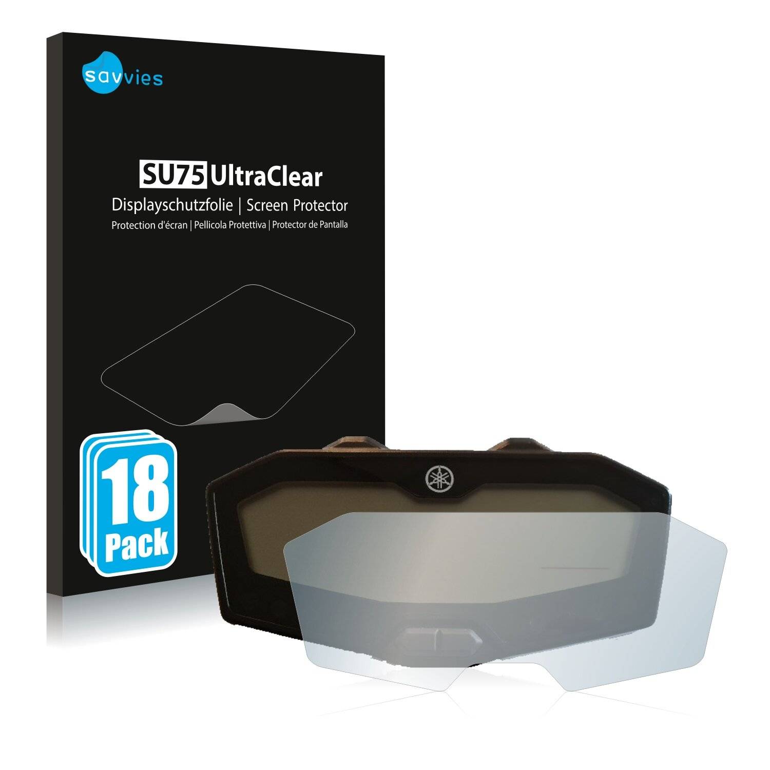 18x Savvies SU75 Displayschutzfolie für Yamaha Tracer 700