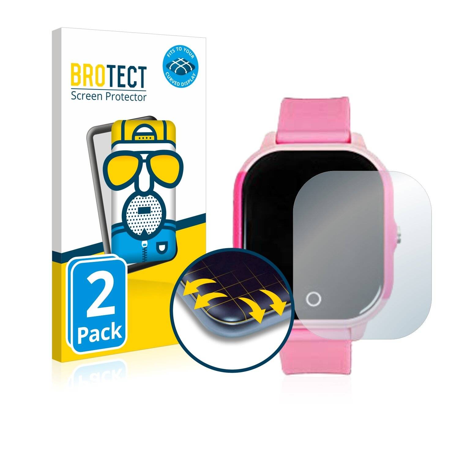 2x BROTECT Flex Matte Full-Cover Displayschutzfolie für SaveFamily