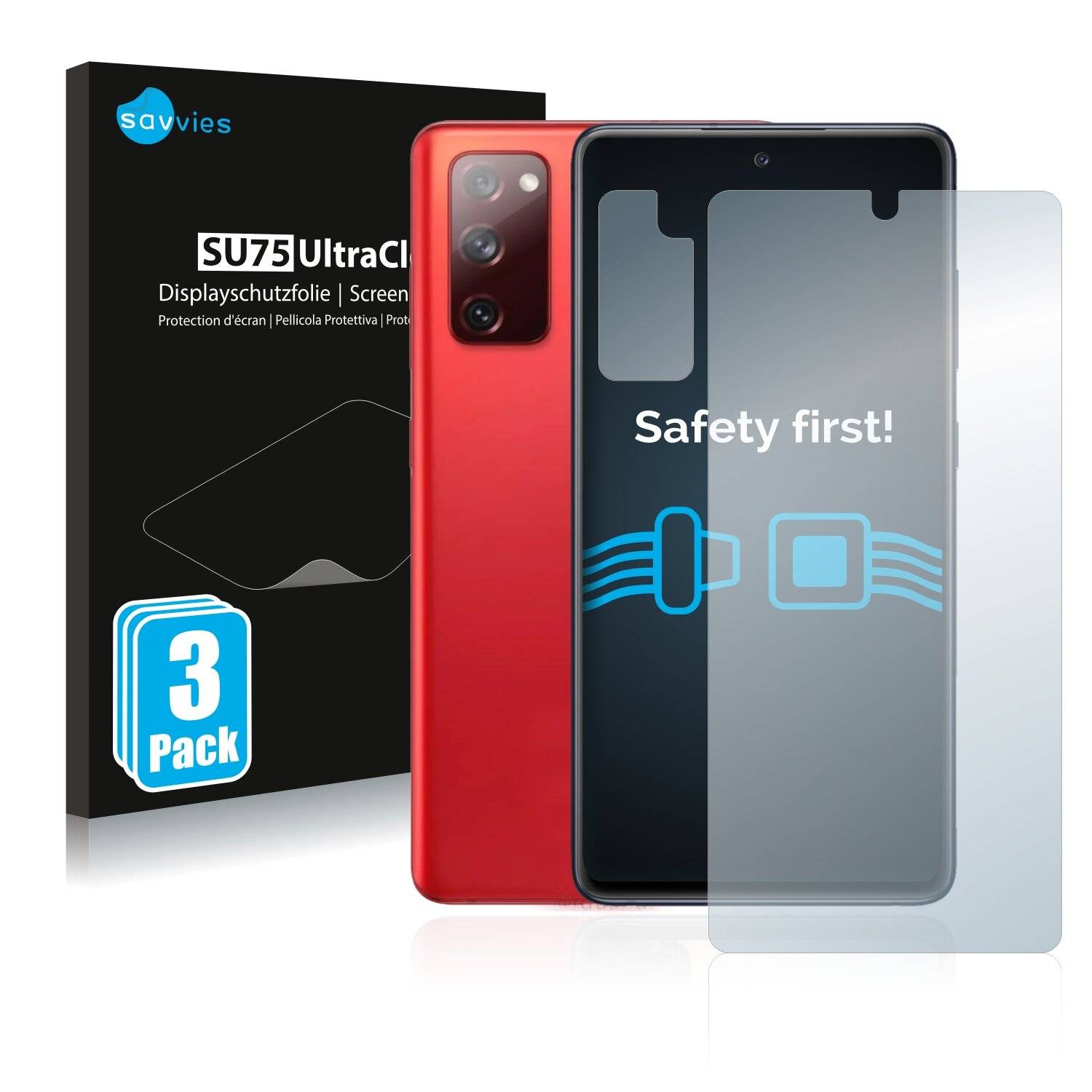 6x Savvies SU75 Displayschutzfolie für Samsung Galaxy S20 FE (Vorderseite +