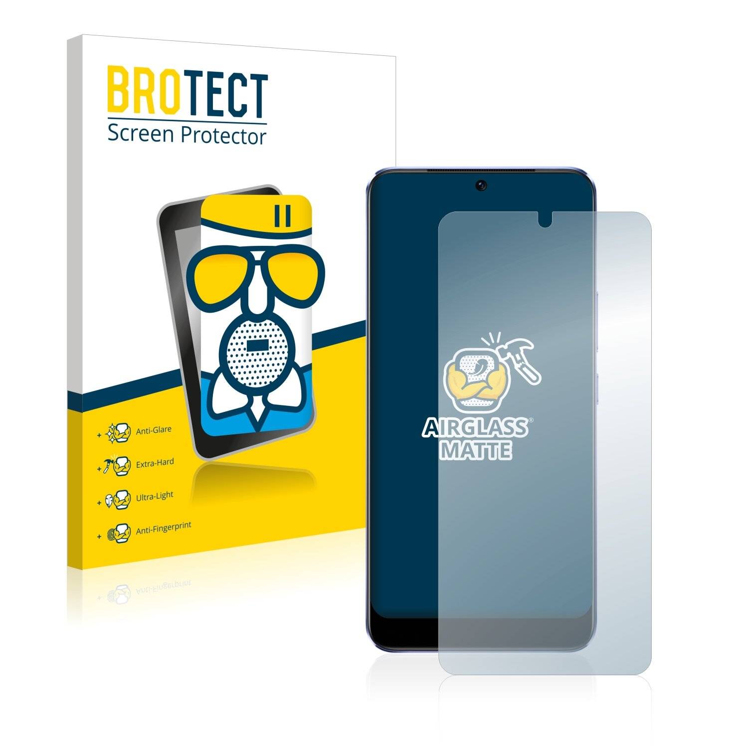 BROTECT AirGlass Matte Schutzglas Folie für Vivo