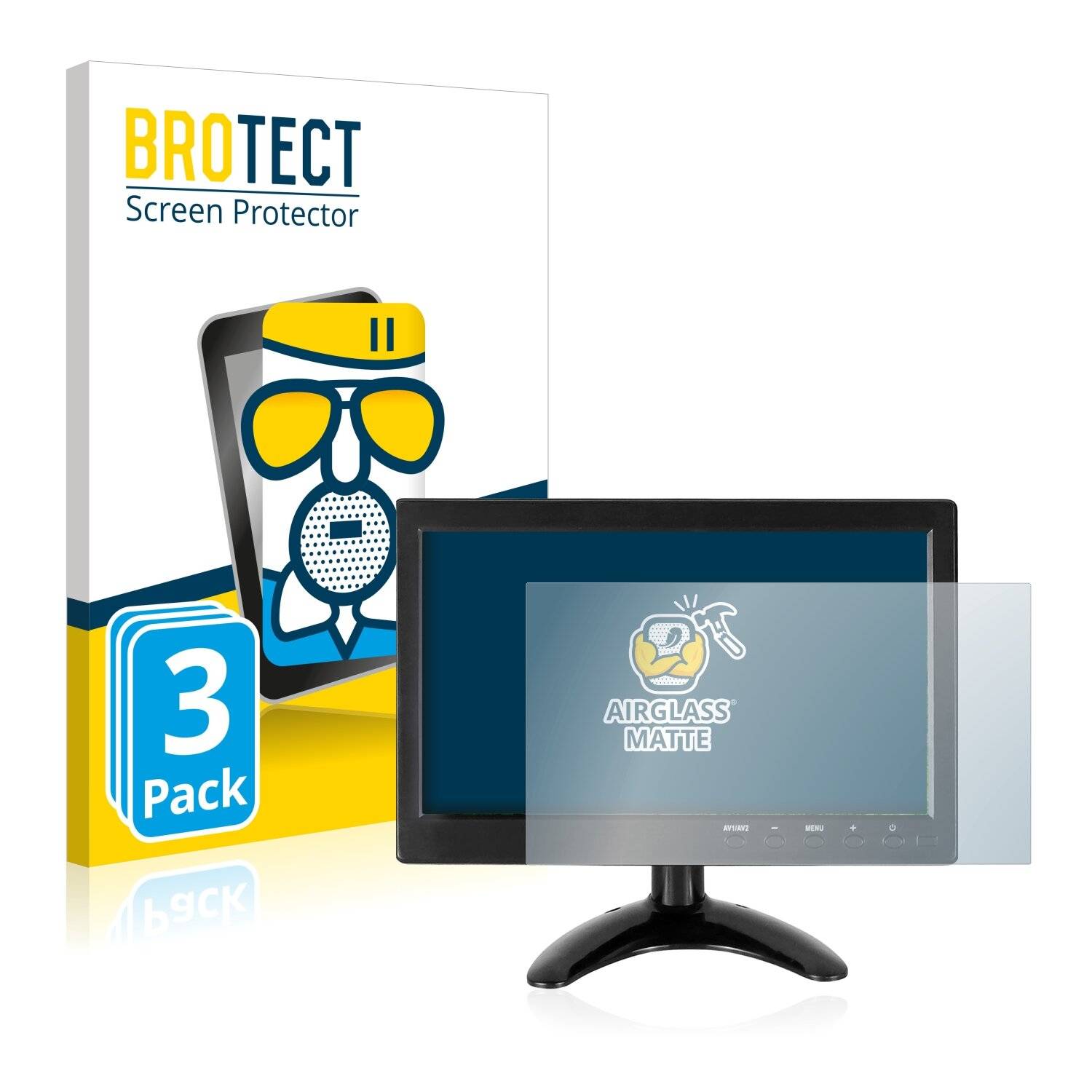 3x BROTECT AirGlass Matte Schutzglas Folie für Wholev LCD Display