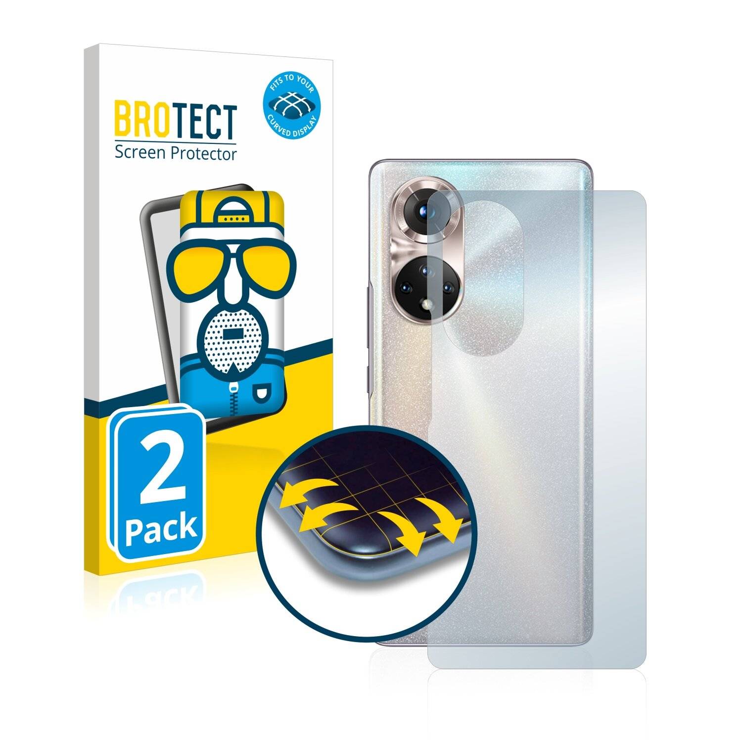 2x BROTECT Flex Matte Full-Cover Displayschutzfolie für Honor 50 Pro