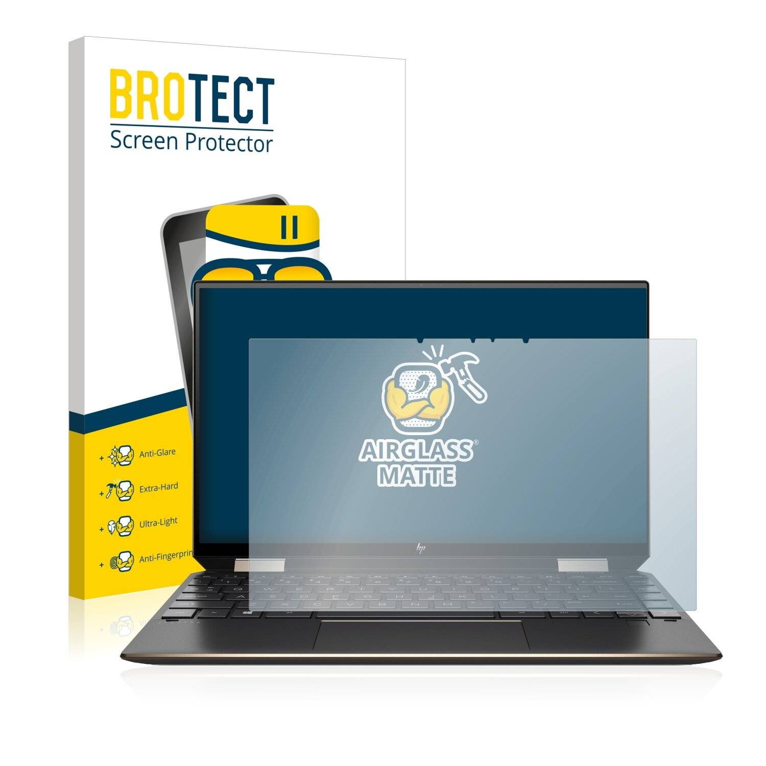 BROTECT AirGlass Matte Schutzglas Folie für HP Spectre