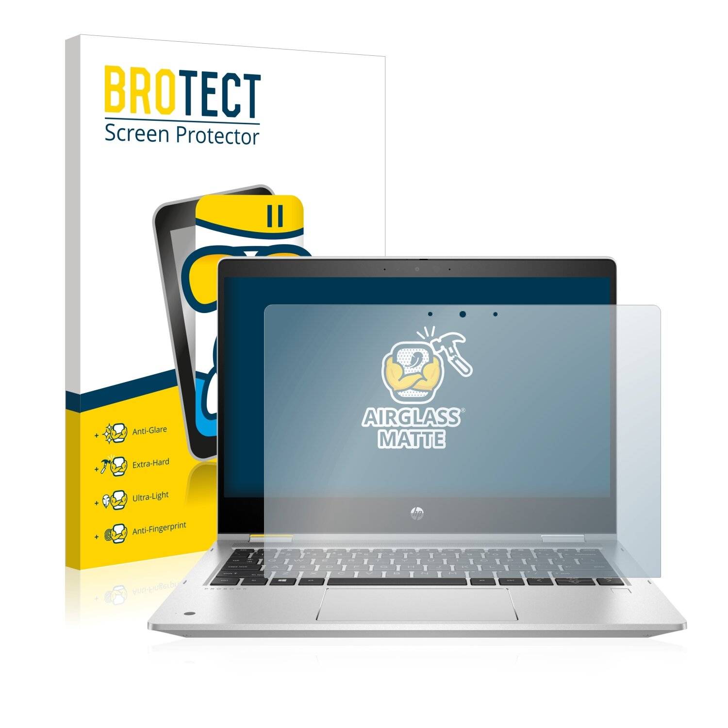 BROTECT AirGlass Matte Schutzglas Folie für HP ProBook x360 435
