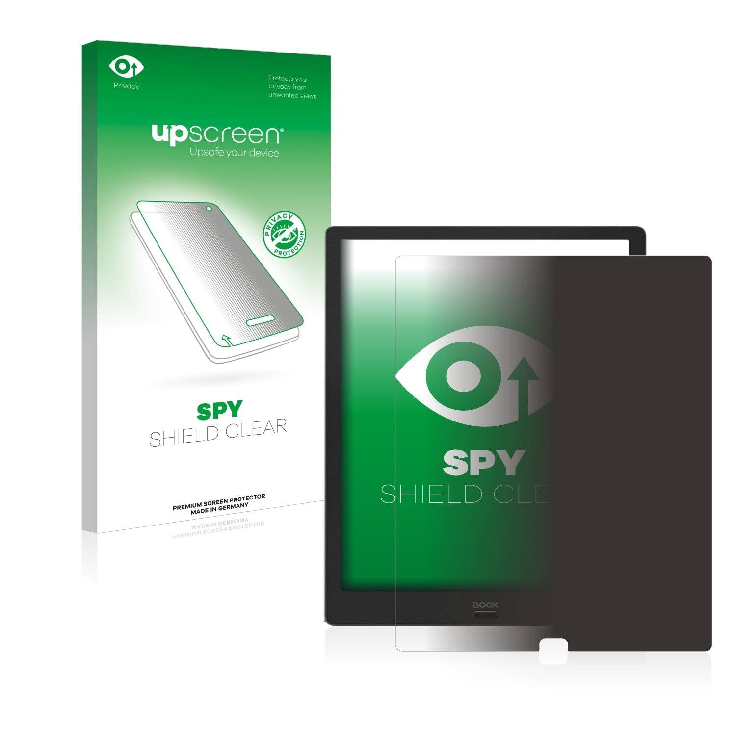 upscreen Spy Shield Clear Premium Blickschutzfolie für Onyx Boox Max Lumi
