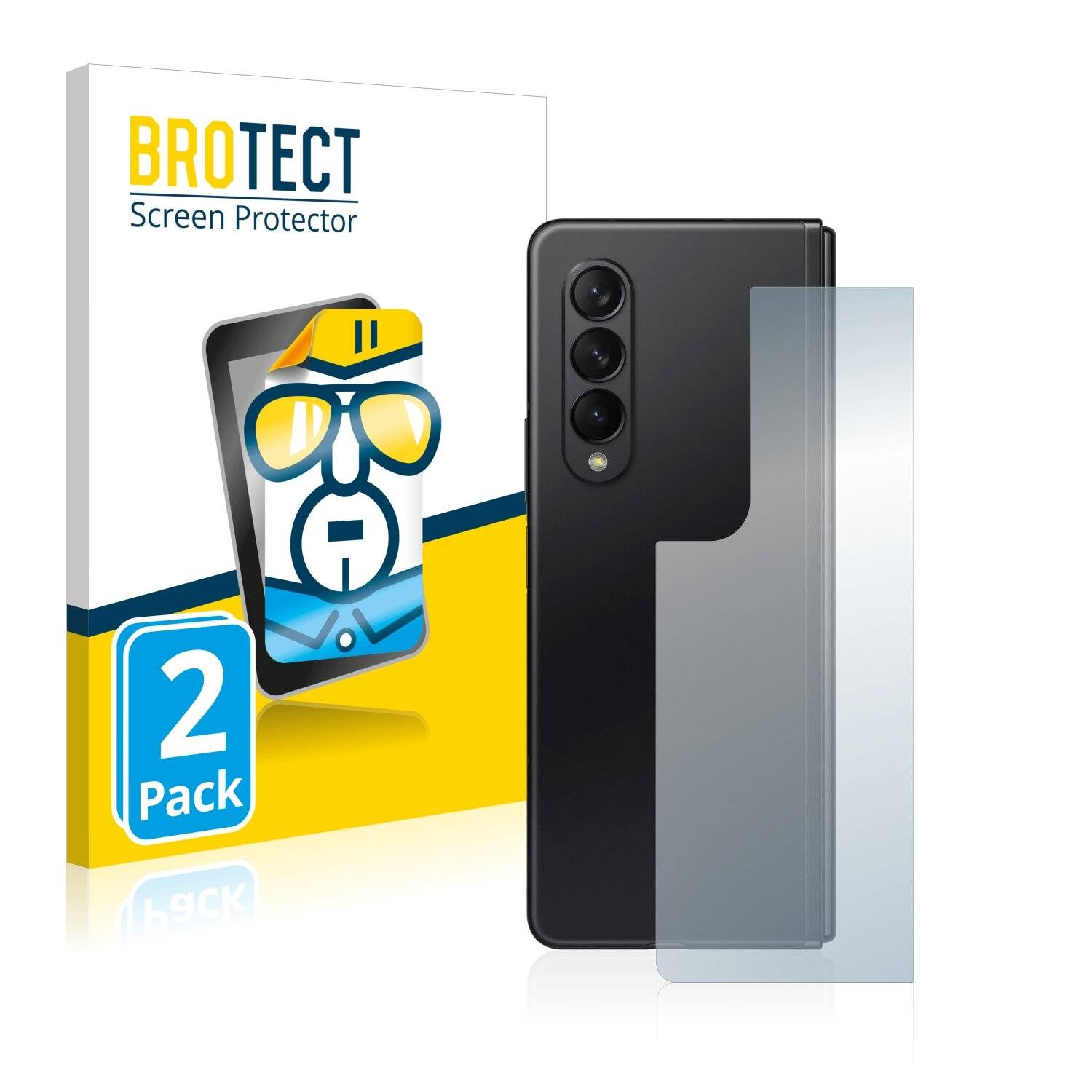 2x BROTECT HD-Clear Displayschutzfolie für Samsung Galaxy Z Fold 3 5G