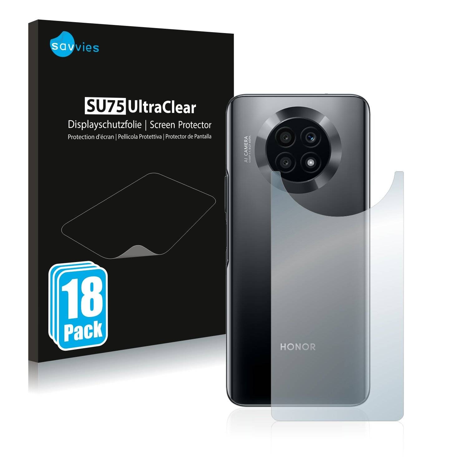 18x Savvies SU75 Displayschutzfolie für Honor X20 5G