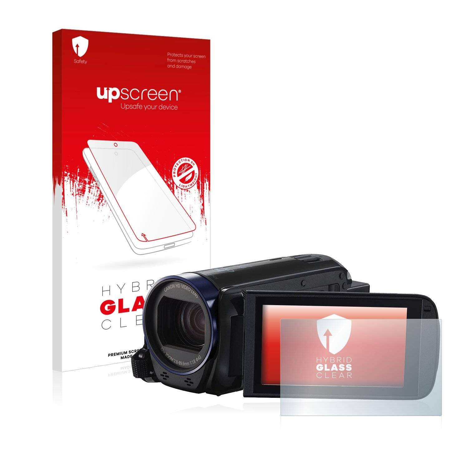 upscreen Hybrid Glass Clear Premium Schutzglas Folie für Canon Legria HF