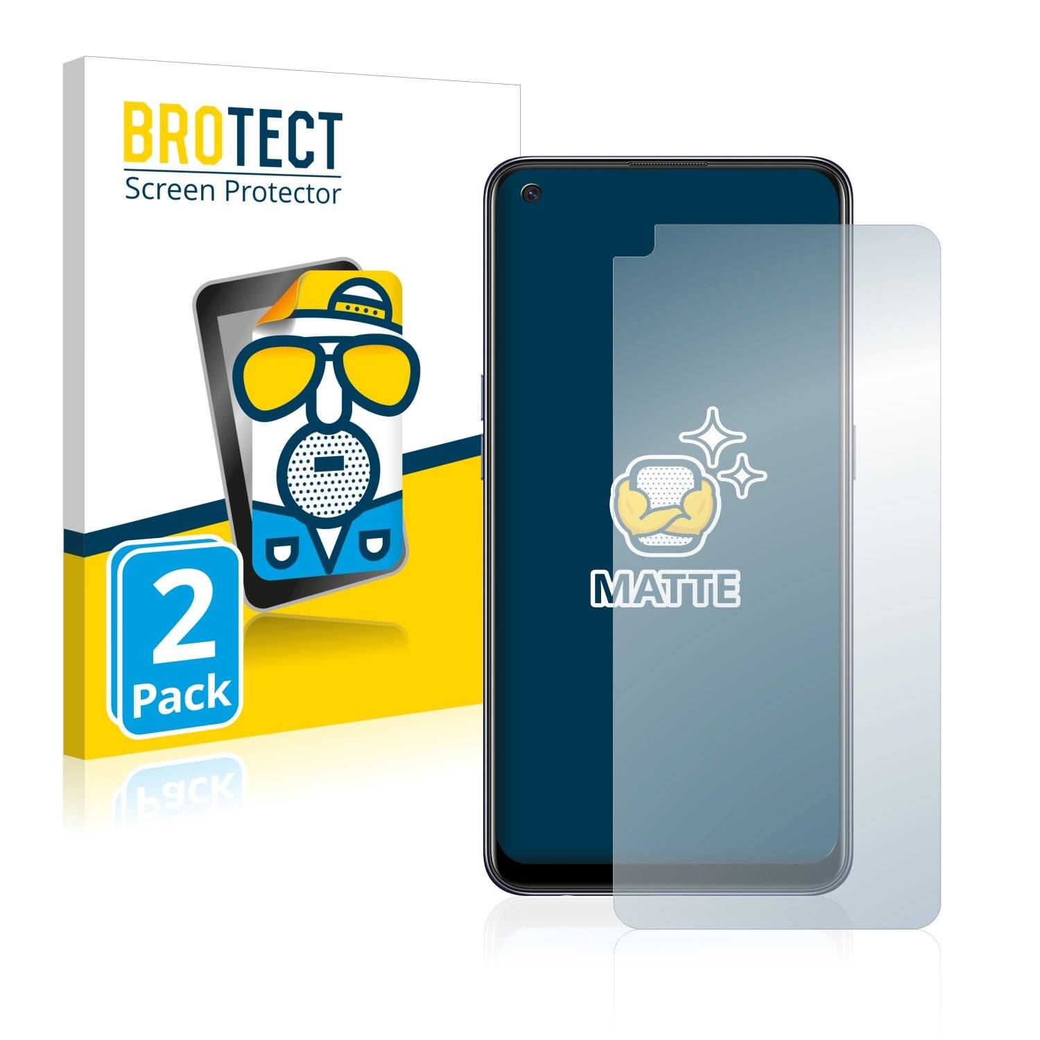 2x BROTECT Matte Displayschutzfolie für Oppo Reno 6 Lite - Entspiegelt,