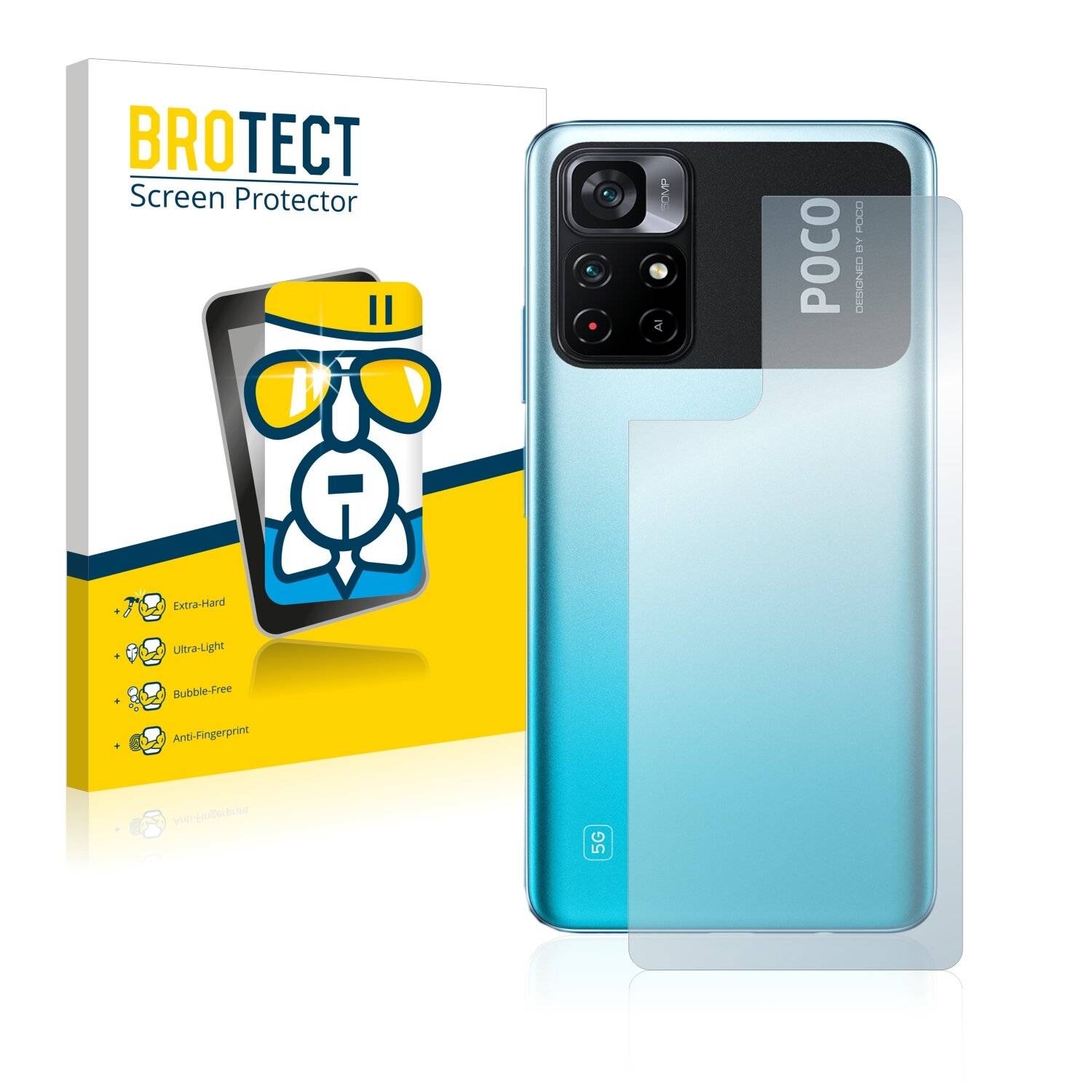 BROTECT AirGlass Schutzglas Folie für Xiaomi Poco M4 Pro 5G