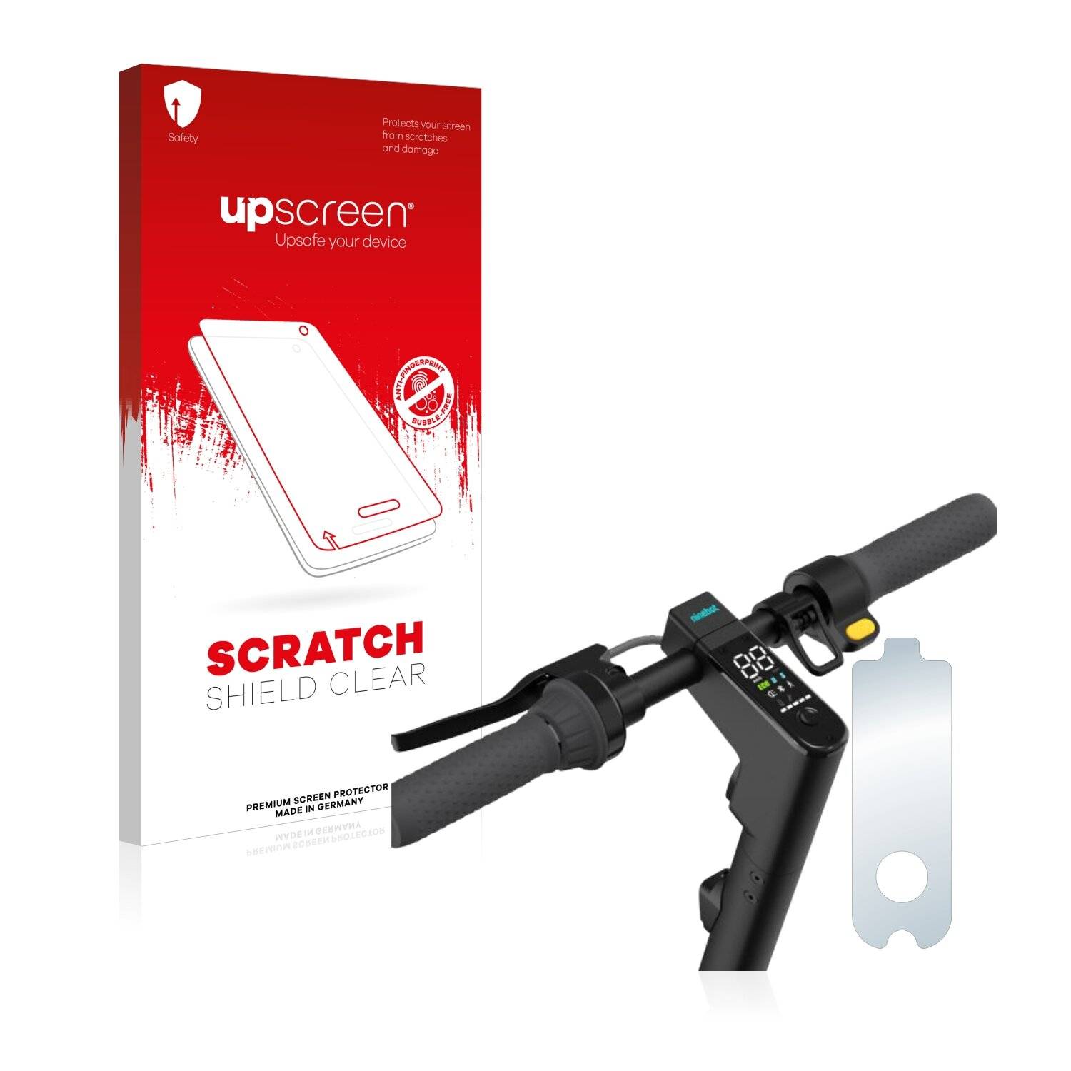 upscreen Scratch Shield Clear Premium Displayschutzfolie für Segway Ninebot KickScooter MAX