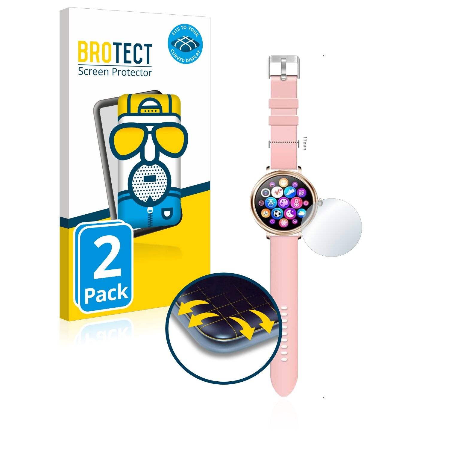 2x BROTECT Flex Matte Full-Cover Displayschutzfolie für Bengux