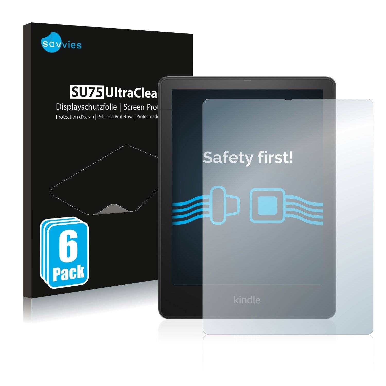 6x Savvies SU75 Displayschutzfolie für Amazon Kindle Paperwhite Signature