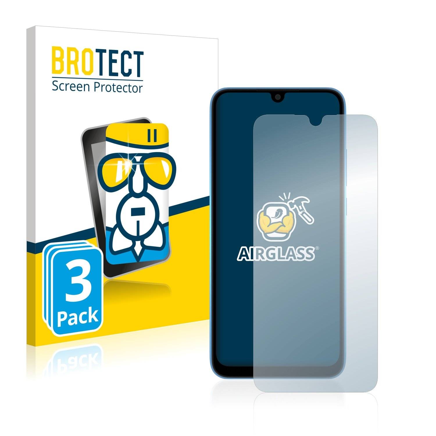 3x BROTECT AirGlass Schutzglas Folie für Xiaomi Poco