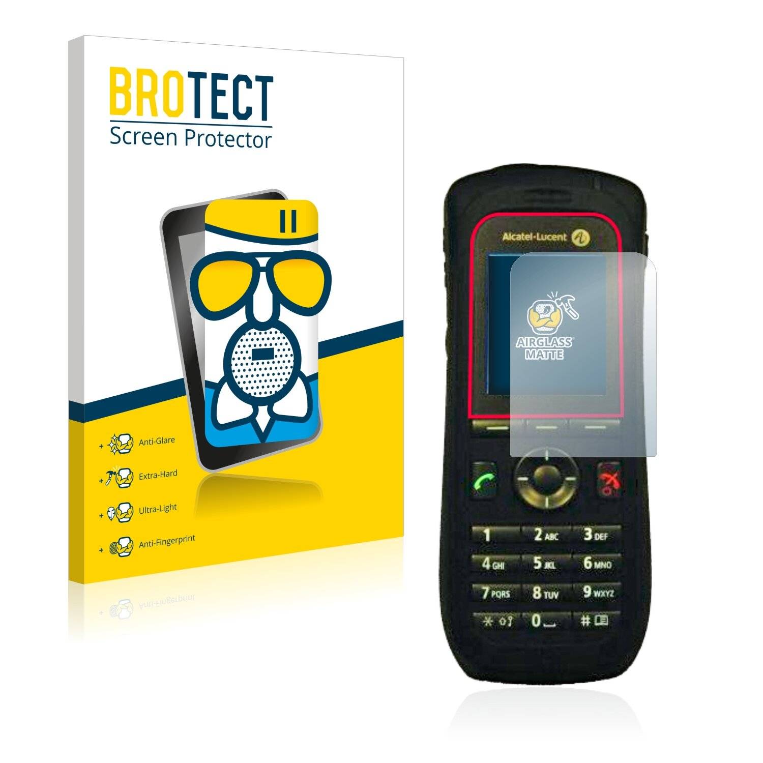 BROTECT AirGlass Matte Schutzglas Folie für Alcatel OmniTouch