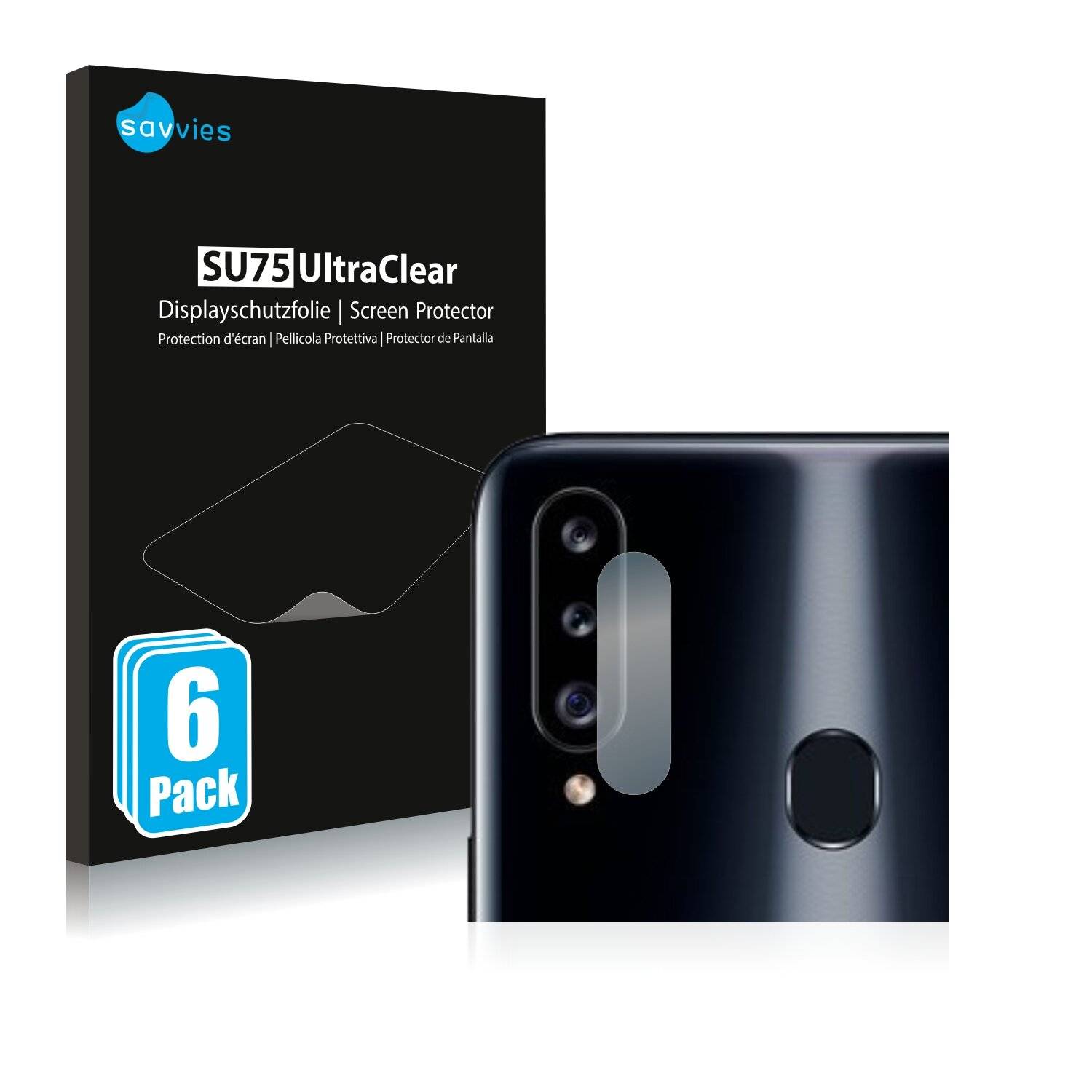 6x Savvies SU75 Displayschutzfolie für Samsung Galaxy A20s (NUR