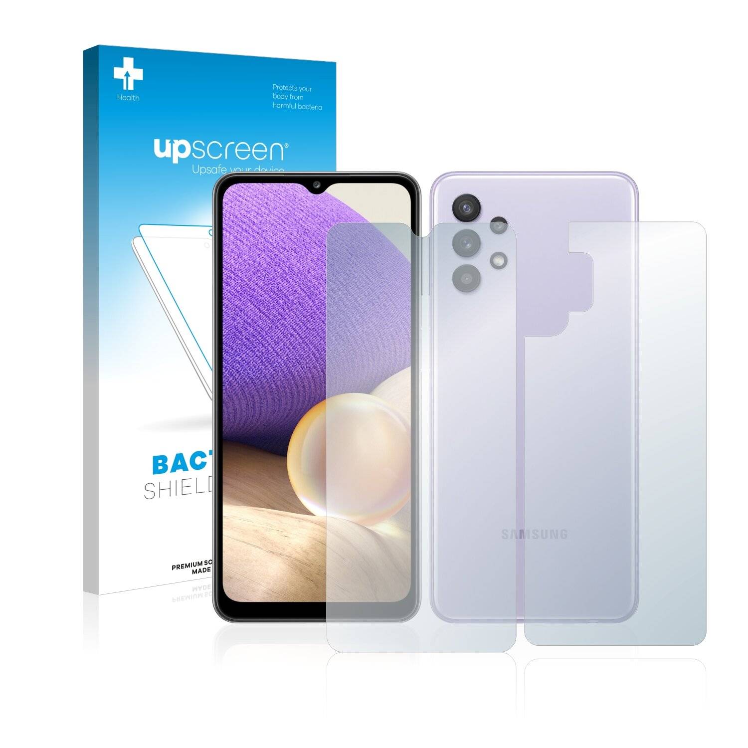 upscreen Bacteria Shield Clear Premium Antibakterielle Displayschutzfolie für Samsung Galaxy