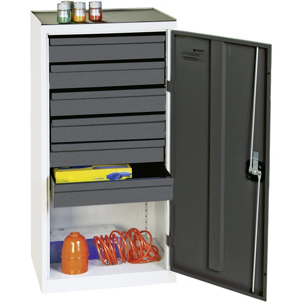 Stumpf Werkzeug- und Materialschrank Serie 3000 lichtgrau / anthrazitgrau + 6 Schubladen 100 mm - 3001671 Stumpf Werkzeug- und Materialschrank Serie 3000 lichtgrau / anthrazitgrau + 6 Schubladen 100 mm - 3001671