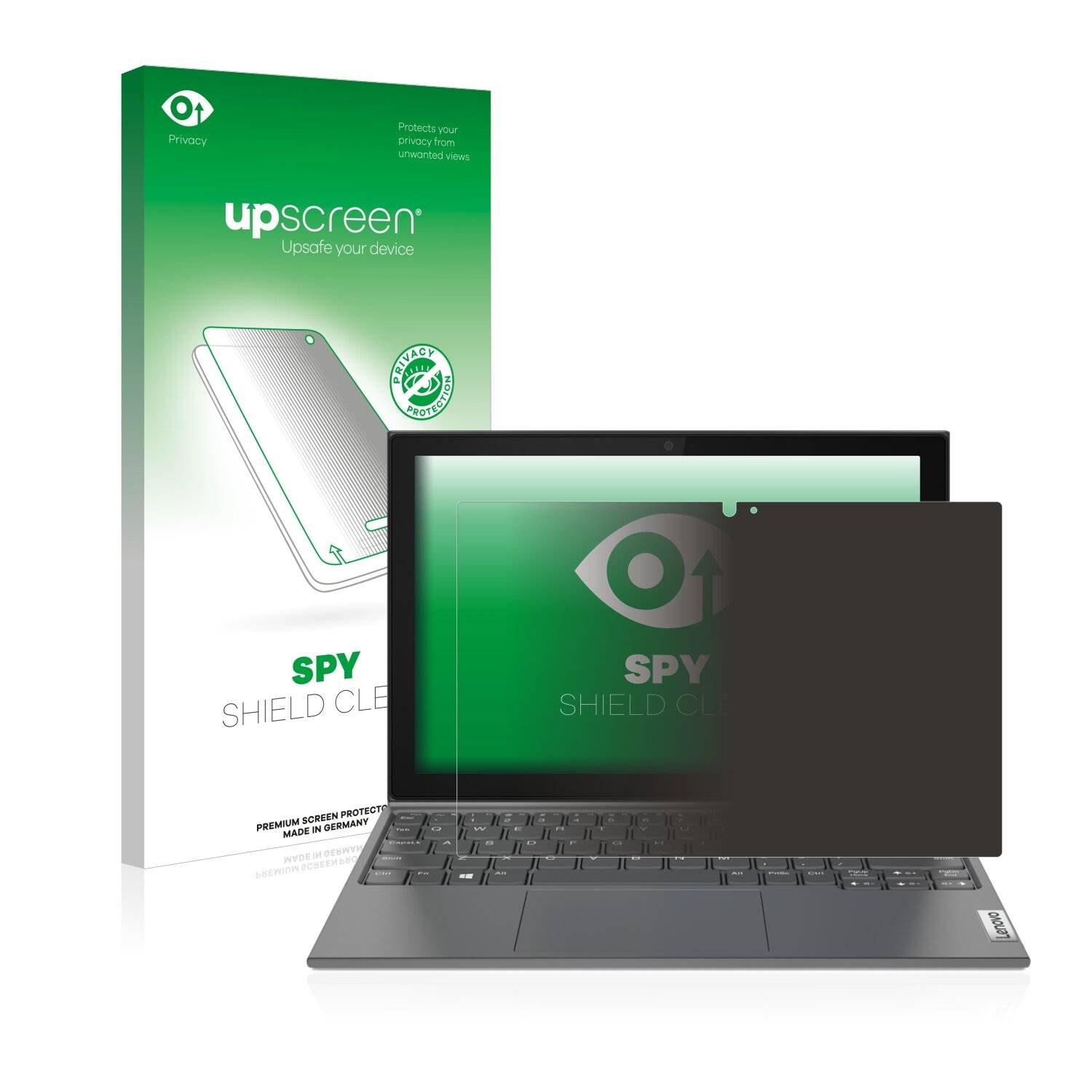 upscreen Spy Shield Clear Premium Blickschutzfolie für Lenovo IdeaPad Duet 3