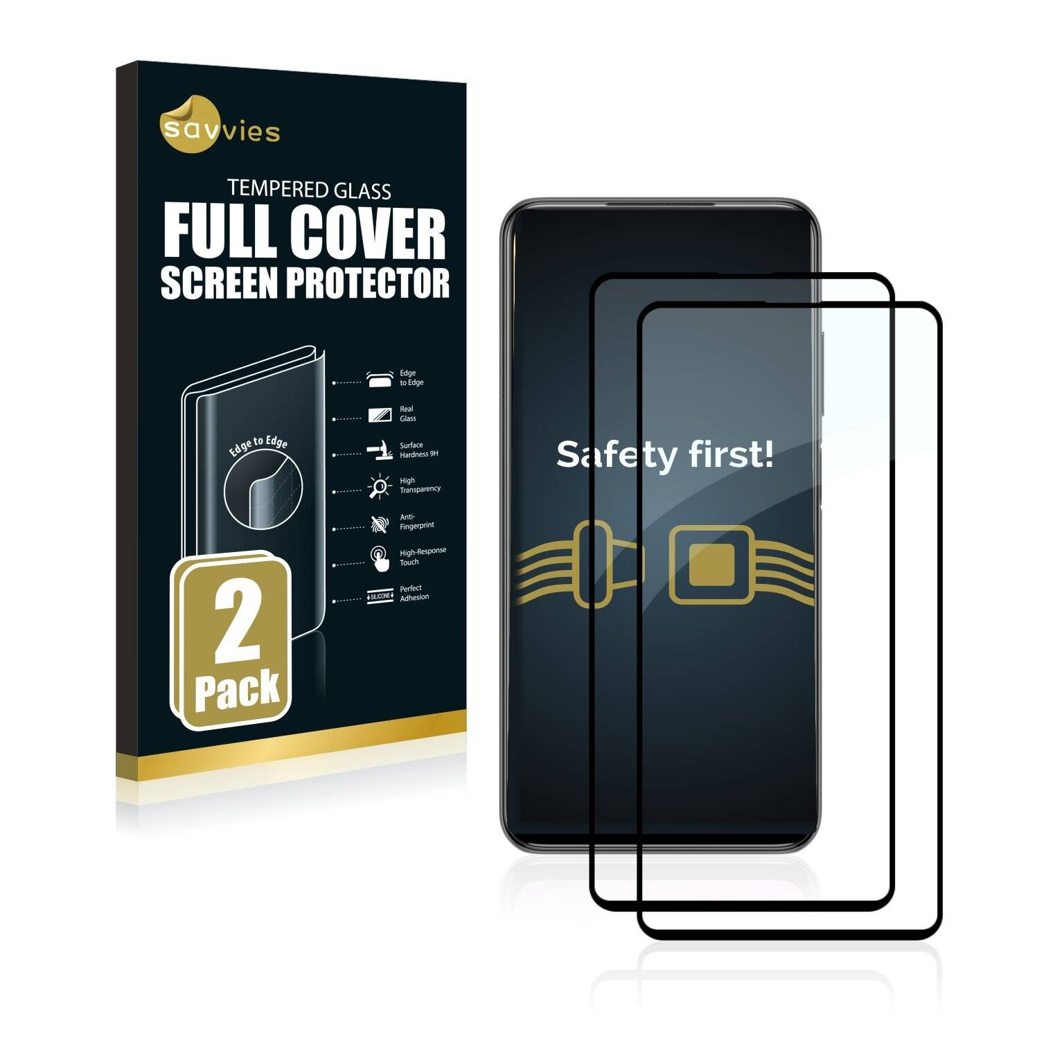 2x Savvies Xtreme Glass 2.5D Full Cover Schutzglas für Xiaomi Redmi Note 10 5G
