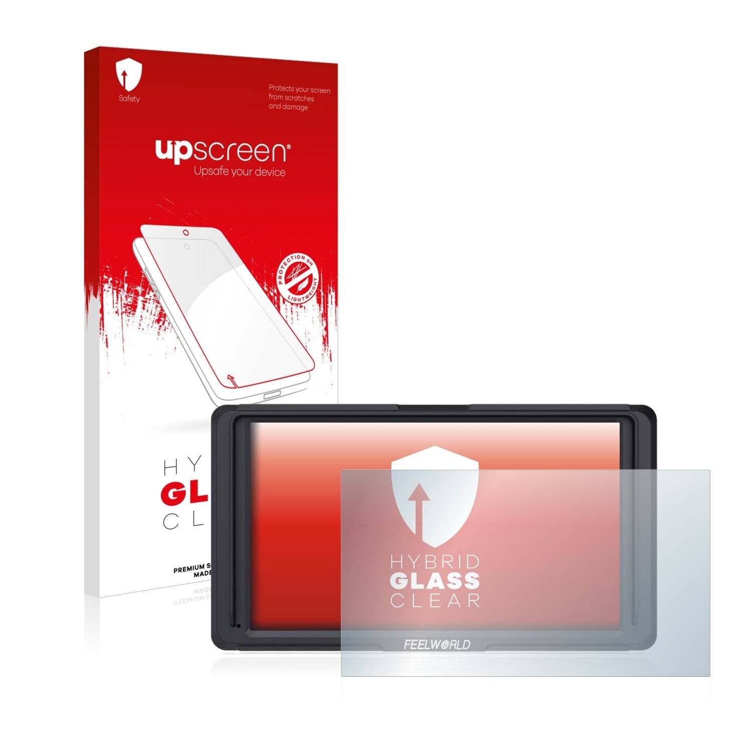 upscreen Hybrid Glass Clear Premium Schutzglas Folie für Feelworld F5