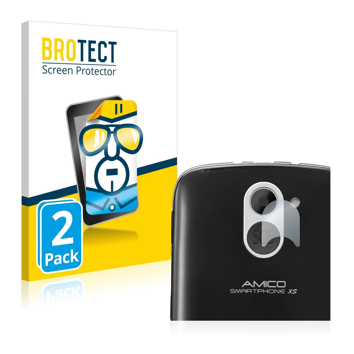 2x BROTECT HD-Clear Displayschutzfolie für Brondi Amico XS (NUR