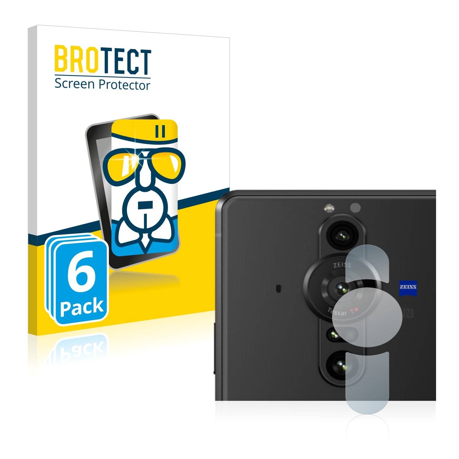 6x BROTECT AirGlass Schutzglas Folie für Sony Xperia Pro-I (NUR