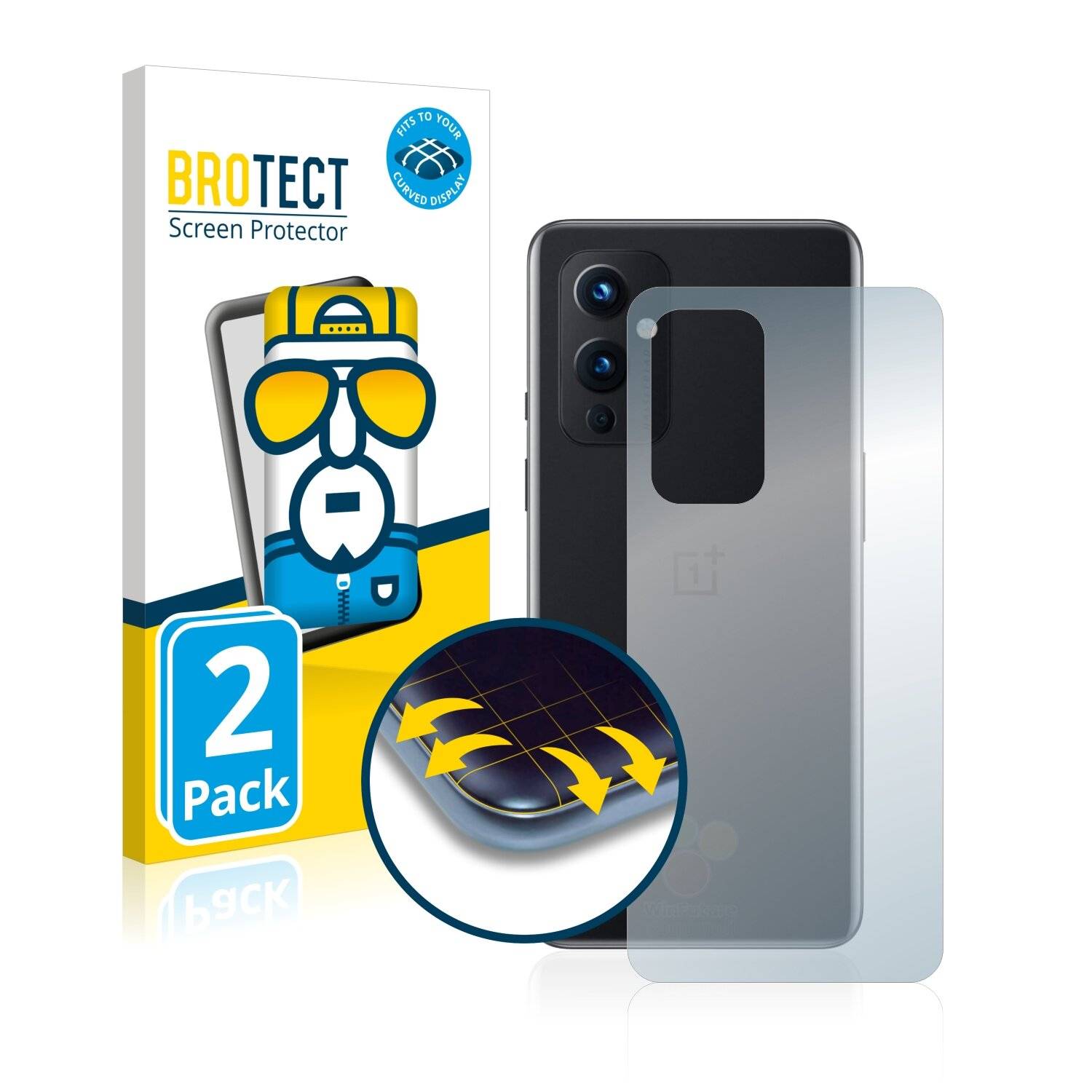 2x BROTECT Flex Full-Cover Displayschutzfolie für OnePlus 9