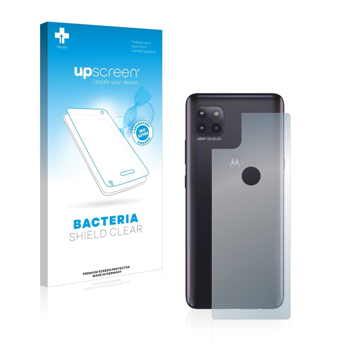 upscreen Bacteria Shield Clear Premium Antibakterielle Displayschutzfolie für Motorola Moto