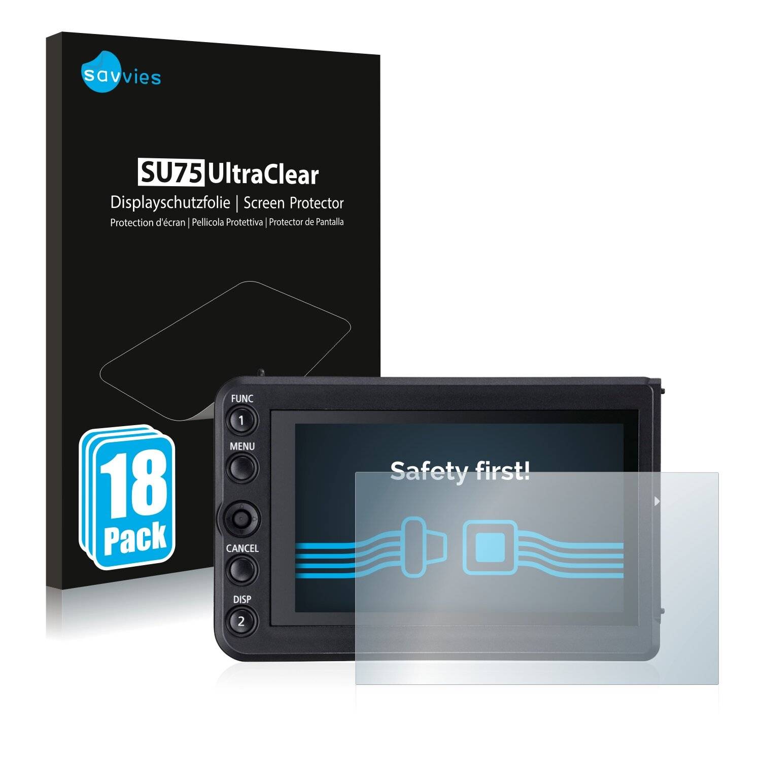 18x Savvies SU75 Displayschutzfolie für Canon EOS C500 Mark