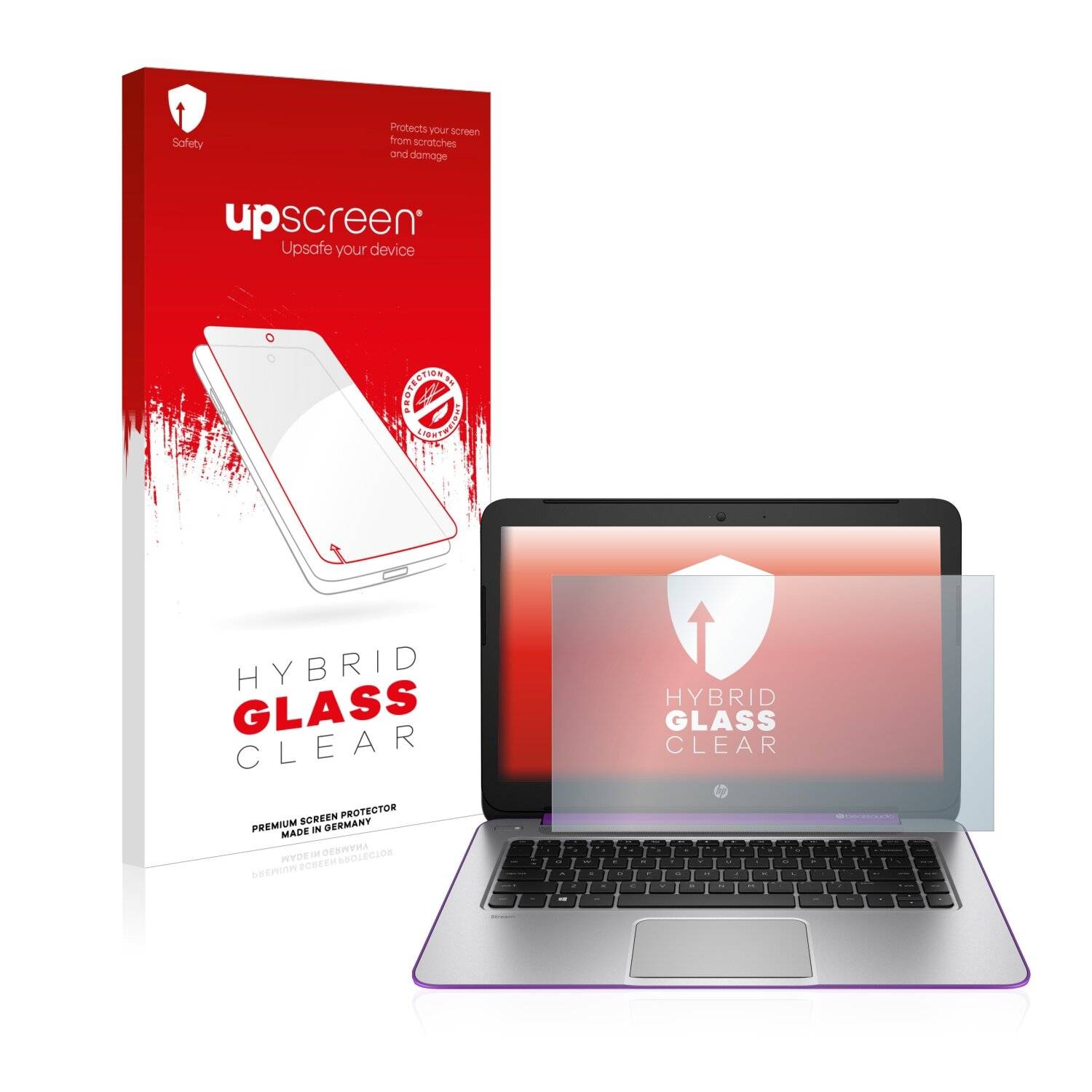 upscreen Hybrid Glass Clear Premium Schutzglas Folie für HP Stream