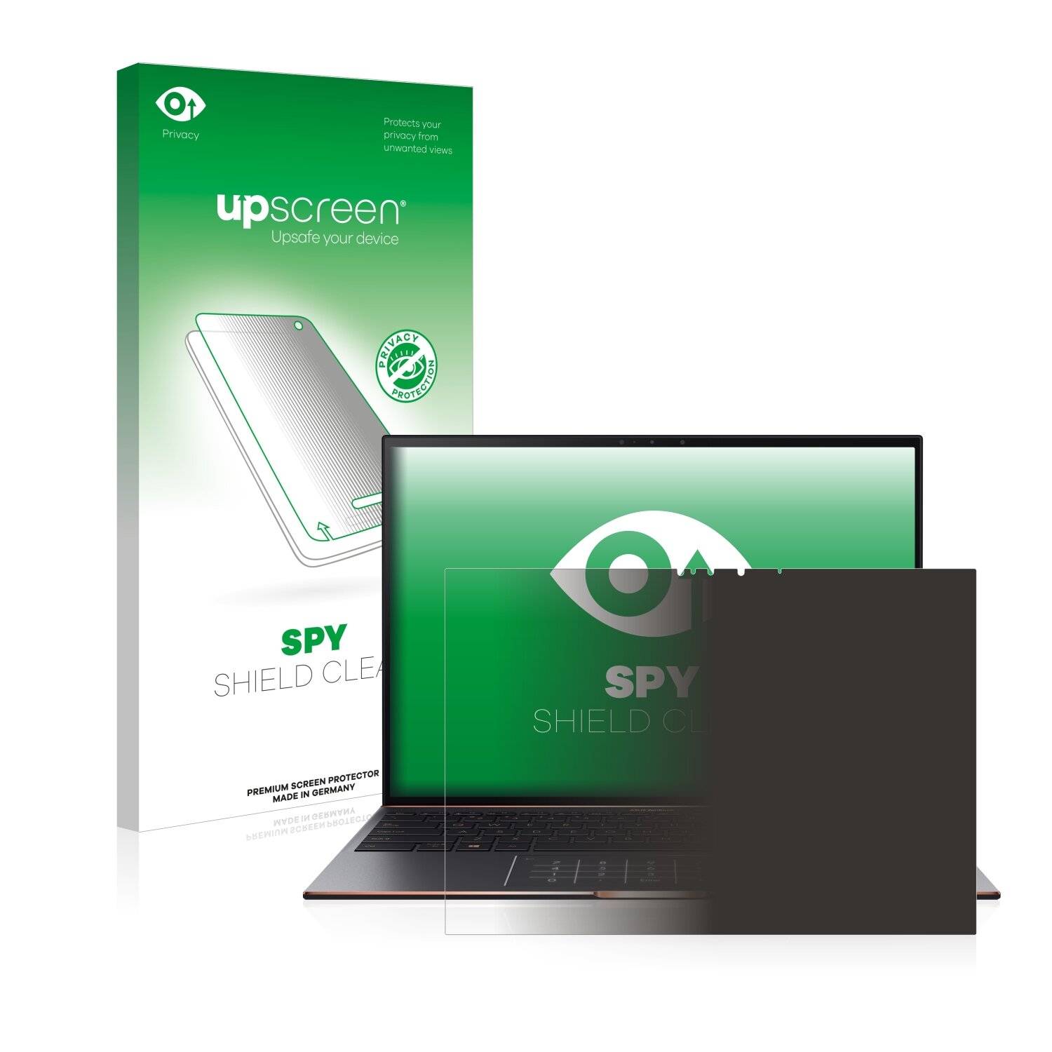 upscreen Spy Shield Clear Premium Blickschutzfolie für Asus ZenBook S