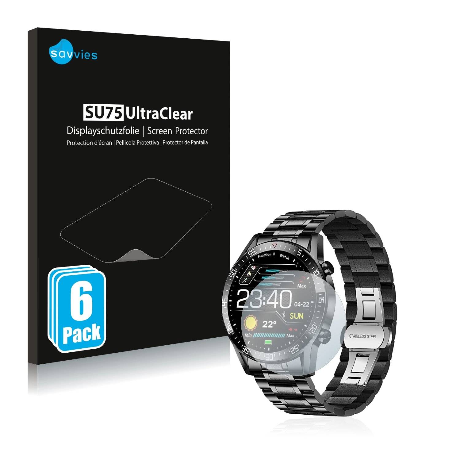 6x Savvies SU75 Displayschutzfolie für Lige