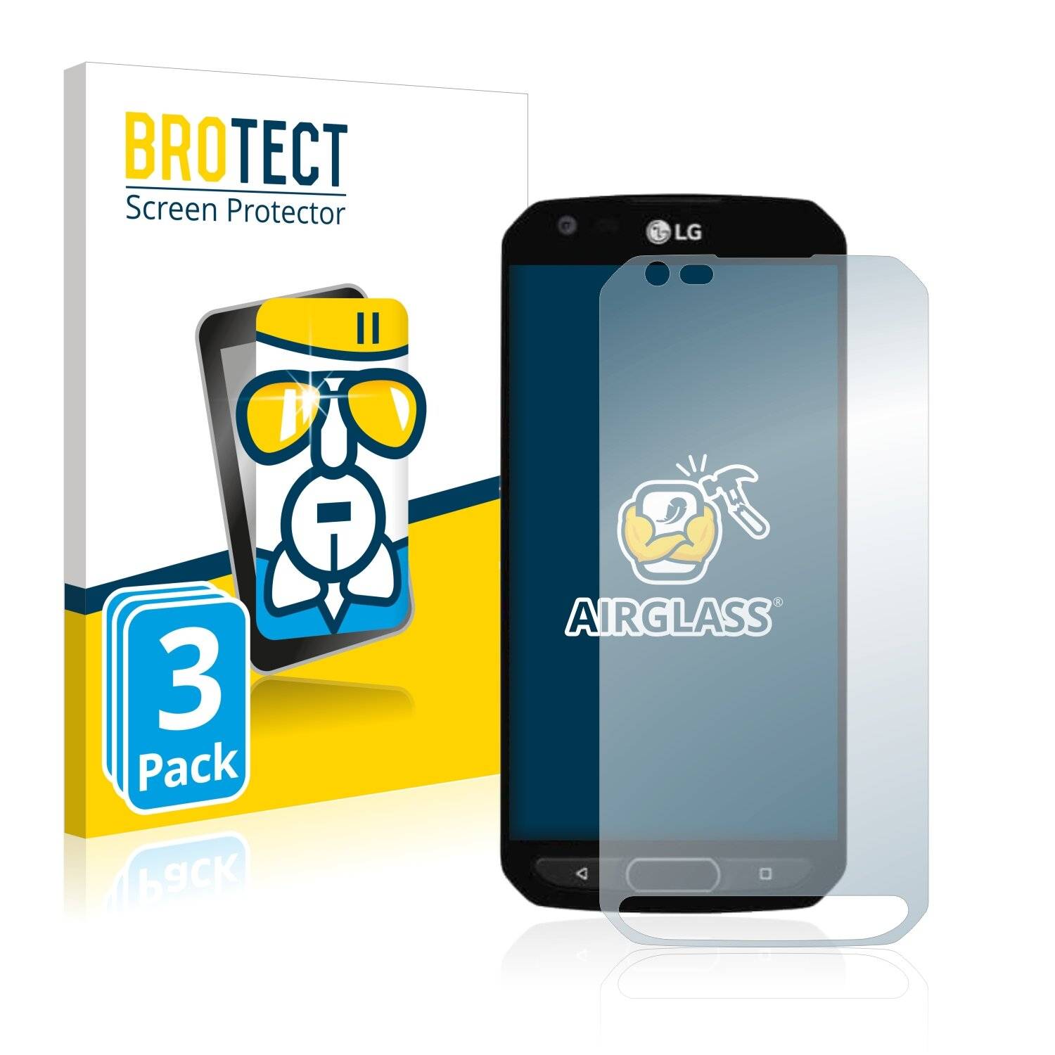 3x BROTECT AirGlass Schutzglas Folie für LG X