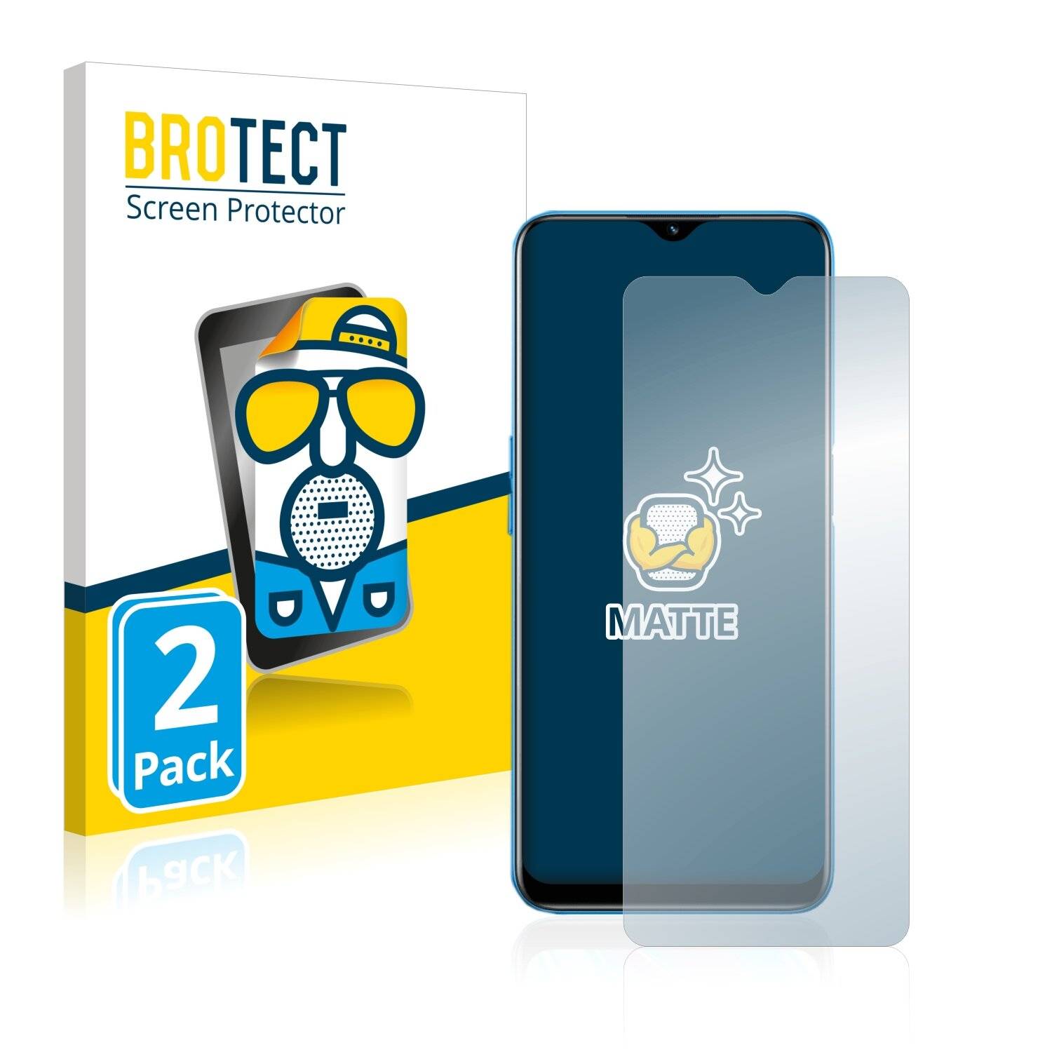 2x BROTECT Matte Displayschutzfolie für Realme V11 5G - Entspiegelt,