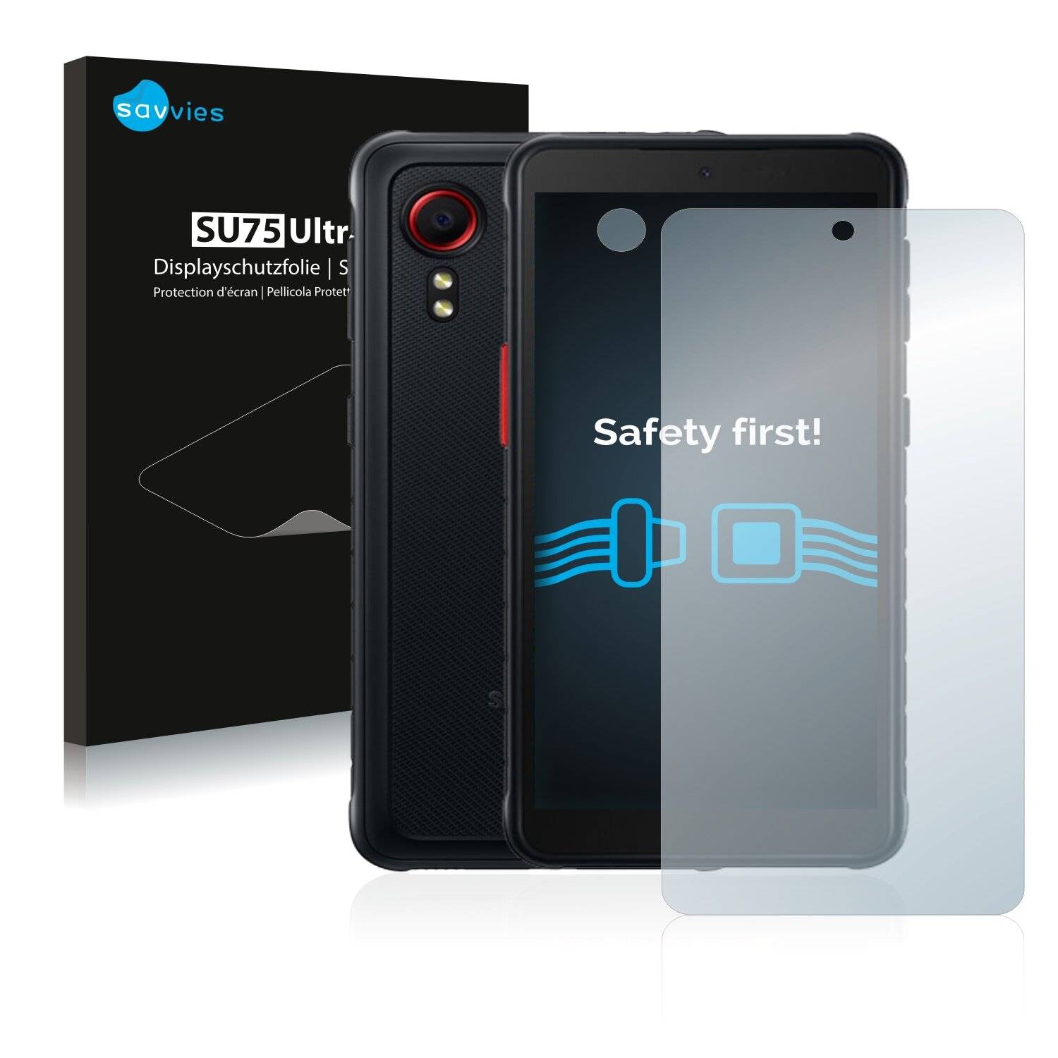 18x Savvies SU75 Displayschutzfolie für Samsung Galaxy Xcover 5 (Vorderseite +