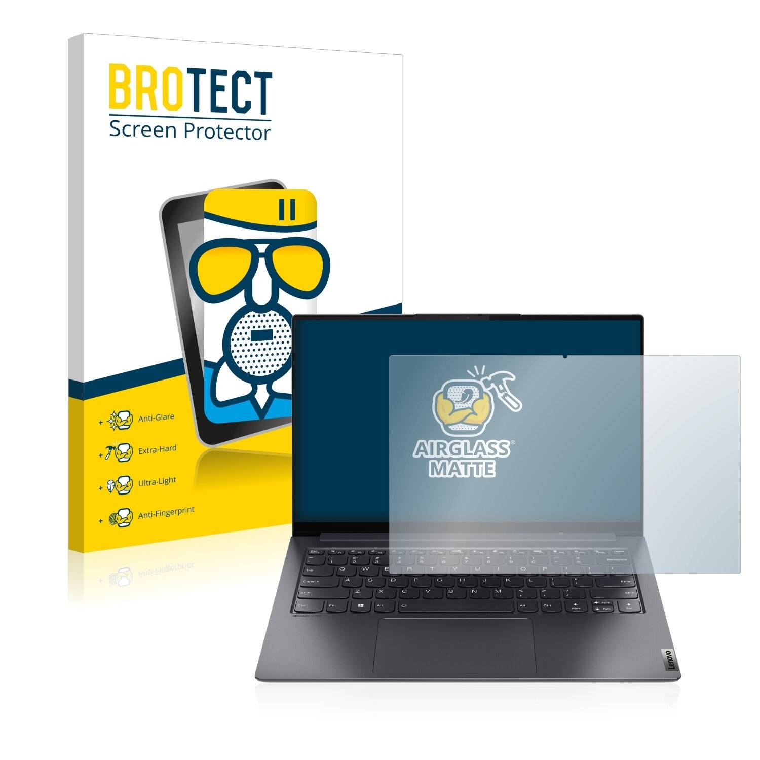 BROTECT AirGlass Matte Schutzglas Folie für Lenovo Yoga Slim 7 Pro