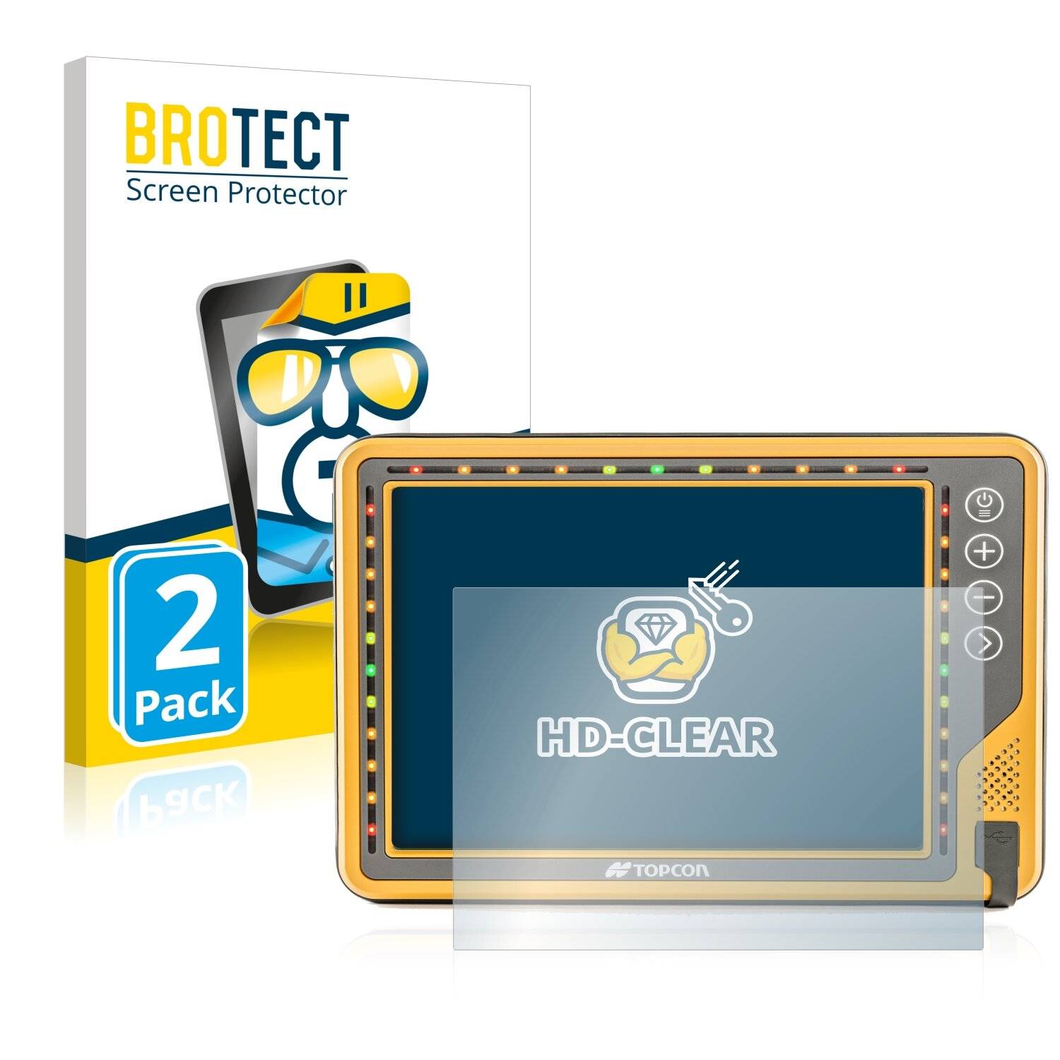 2x BROTECT HD-Clear Displayschutzfolie für Topcon