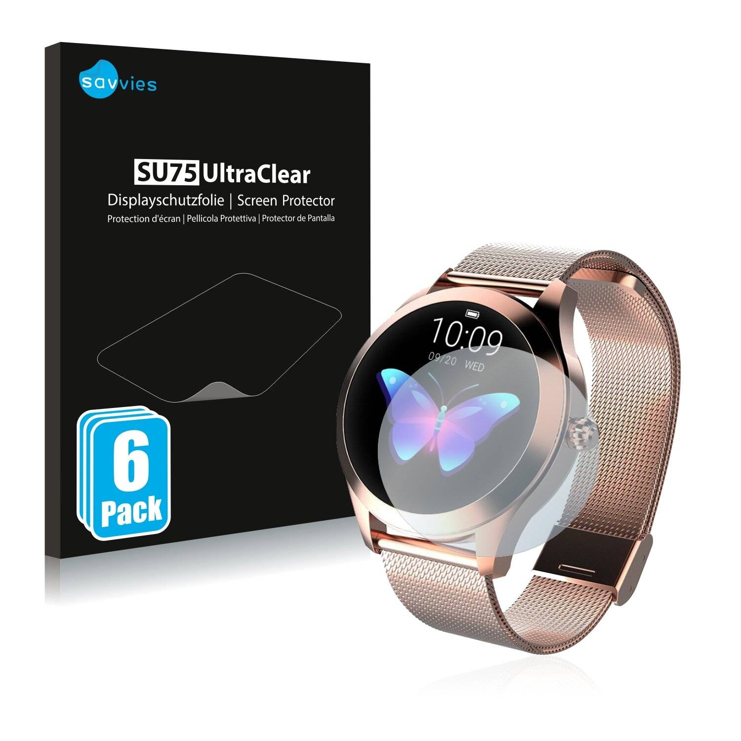 6x Savvies SU75 Displayschutzfolie für Autolock